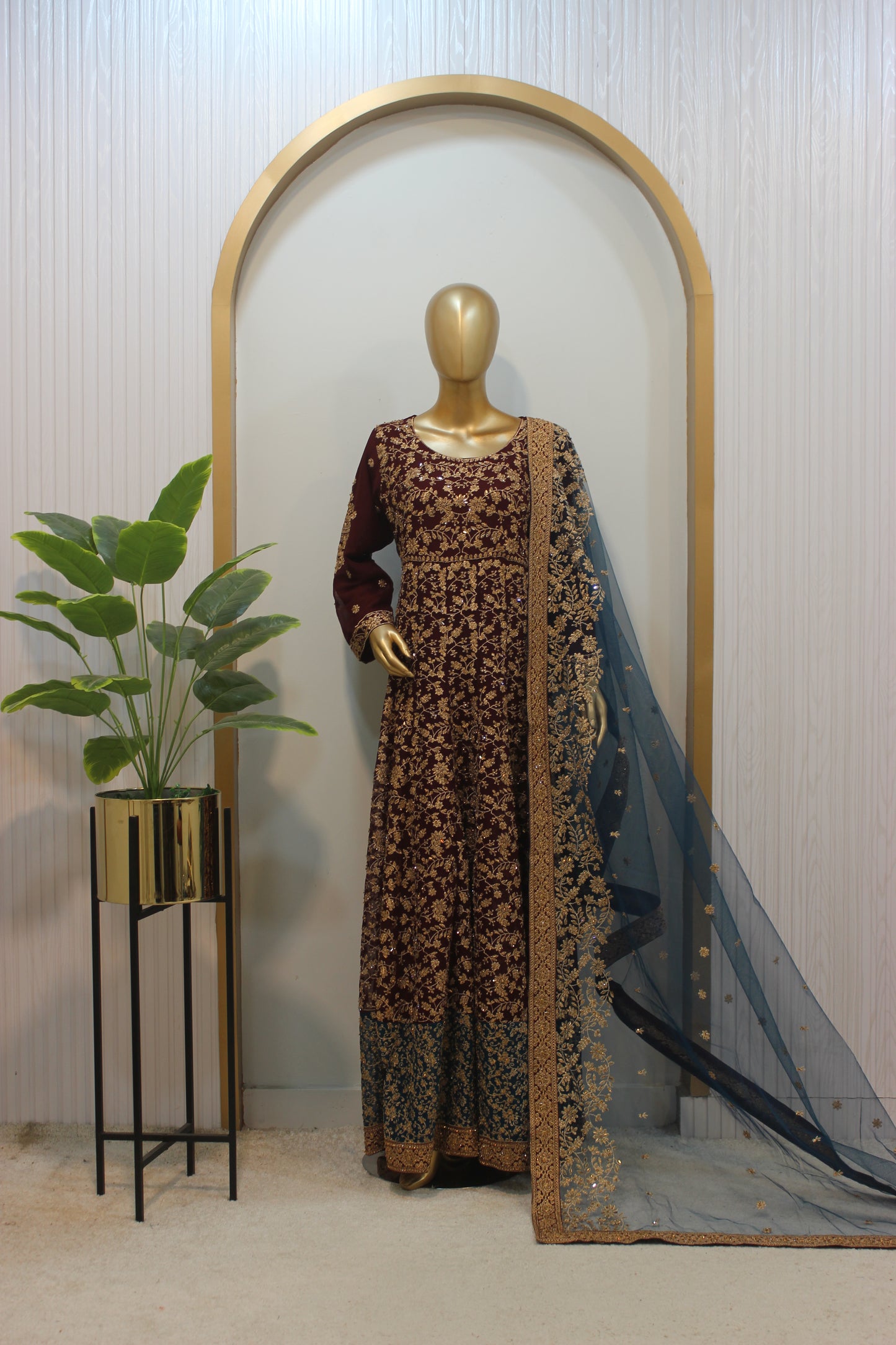 Jhankar Maxi ✨ Crinkle Chiffon Elegance