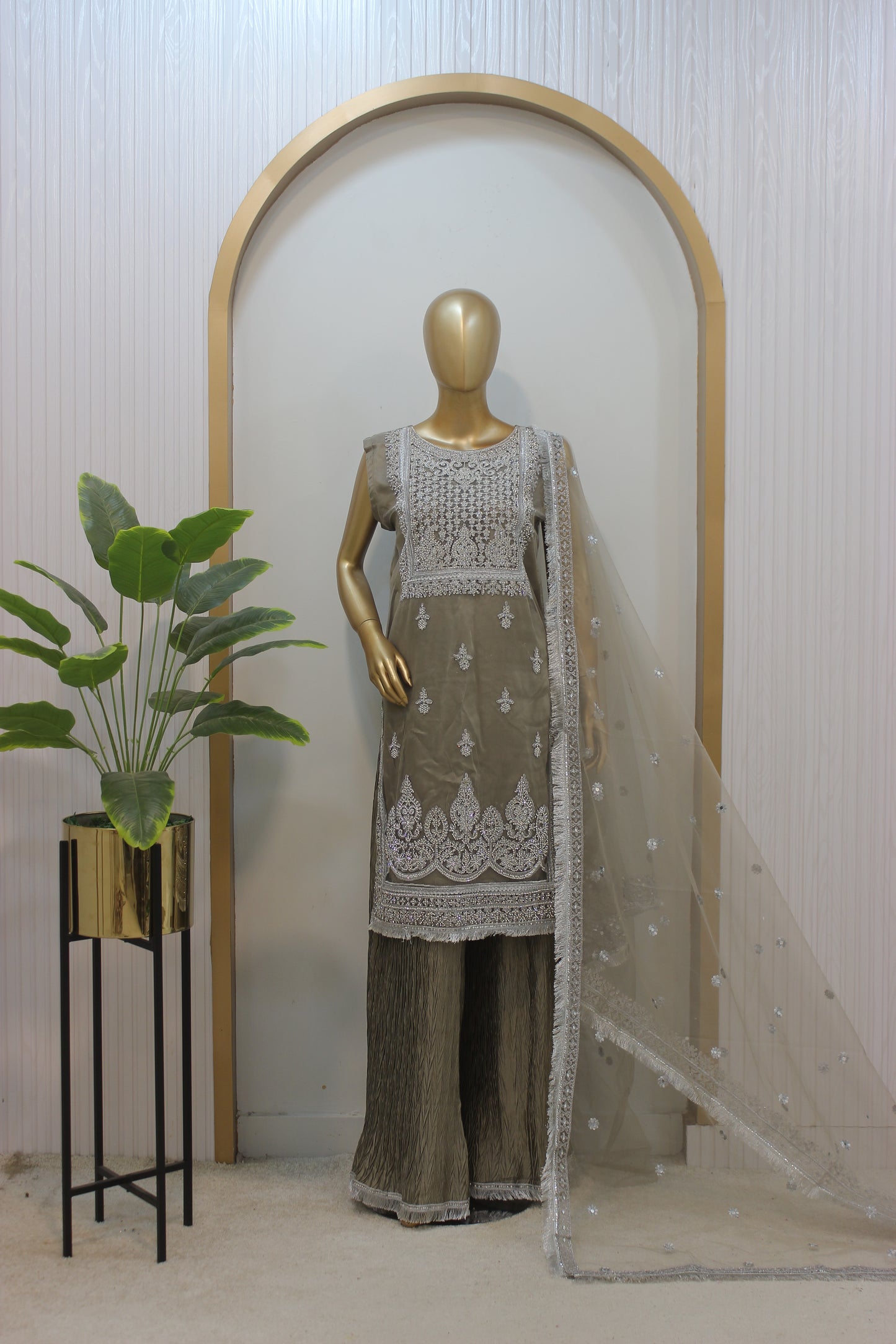 ✨ Hijar Plazo – 3PC Stitched