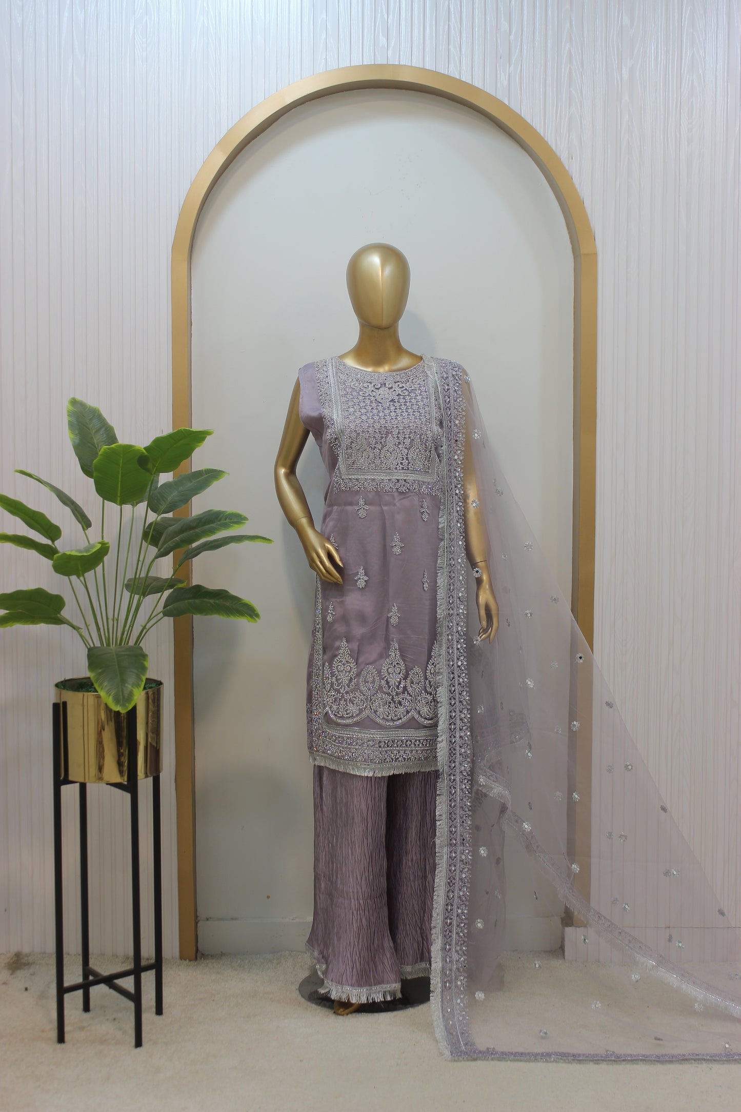 ✨ Hijar Plazo – 3PC Stitched
