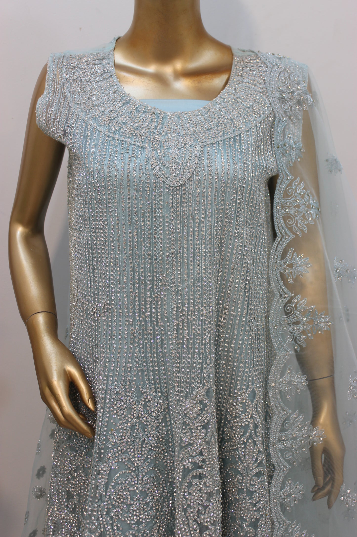 Jhalar Short Frock – 3PC Semi-Stitched Elegance