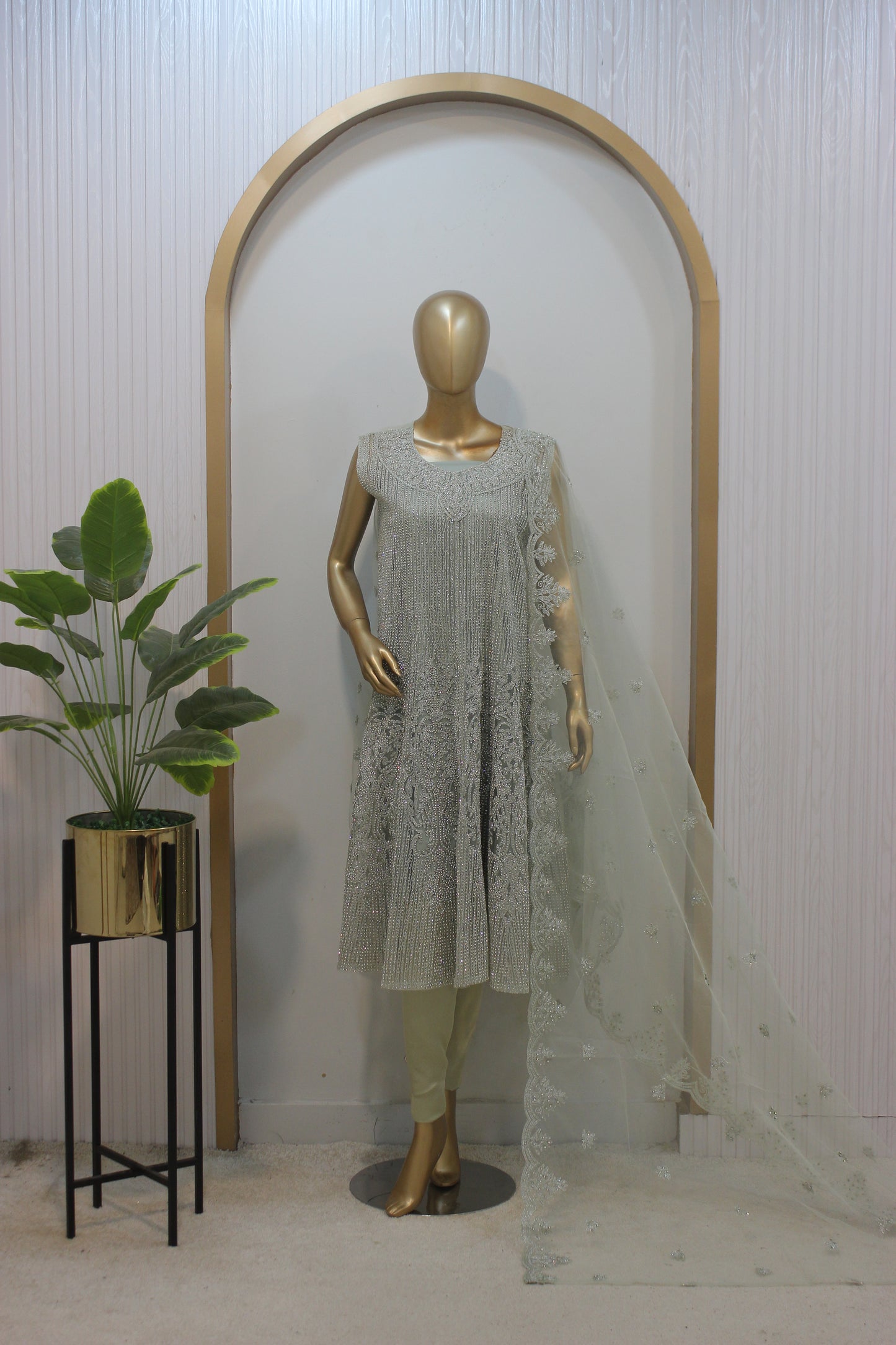 Jhalar Short Frock – 3PC Semi-Stitched Elegance