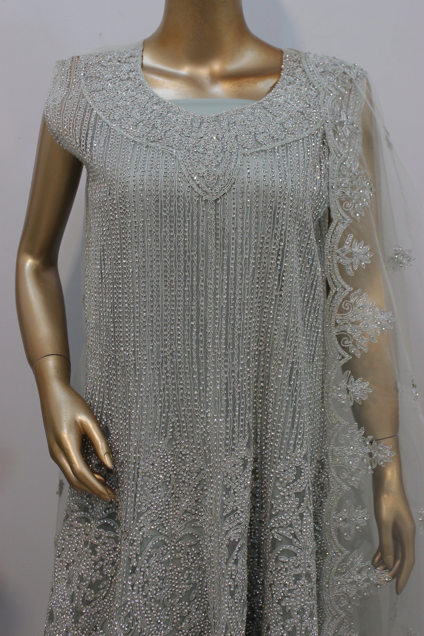 Jhalar Short Frock – 3PC Semi-Stitched Elegance