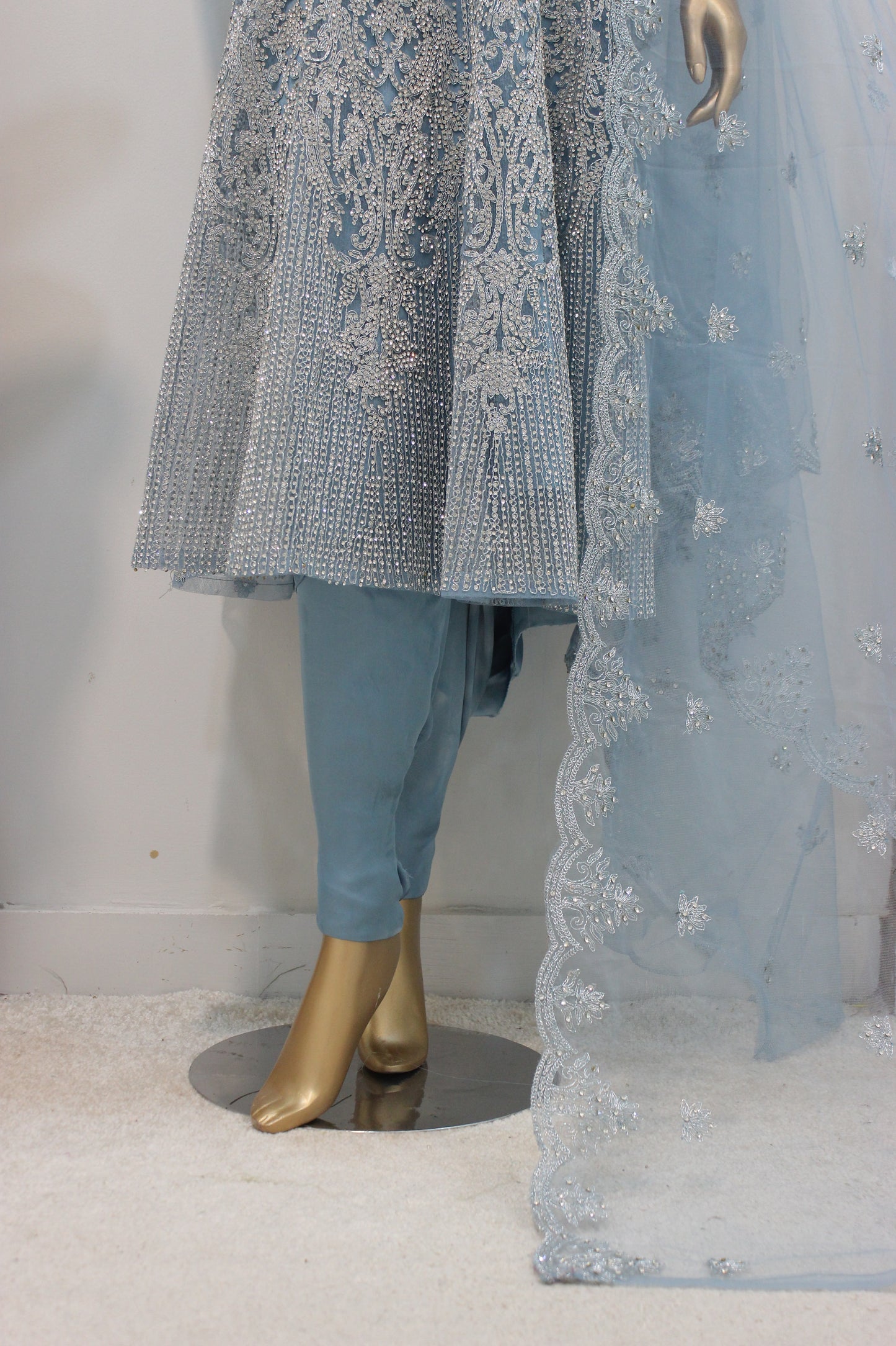 Jhalar Short Frock – 3PC Semi-Stitched Elegance
