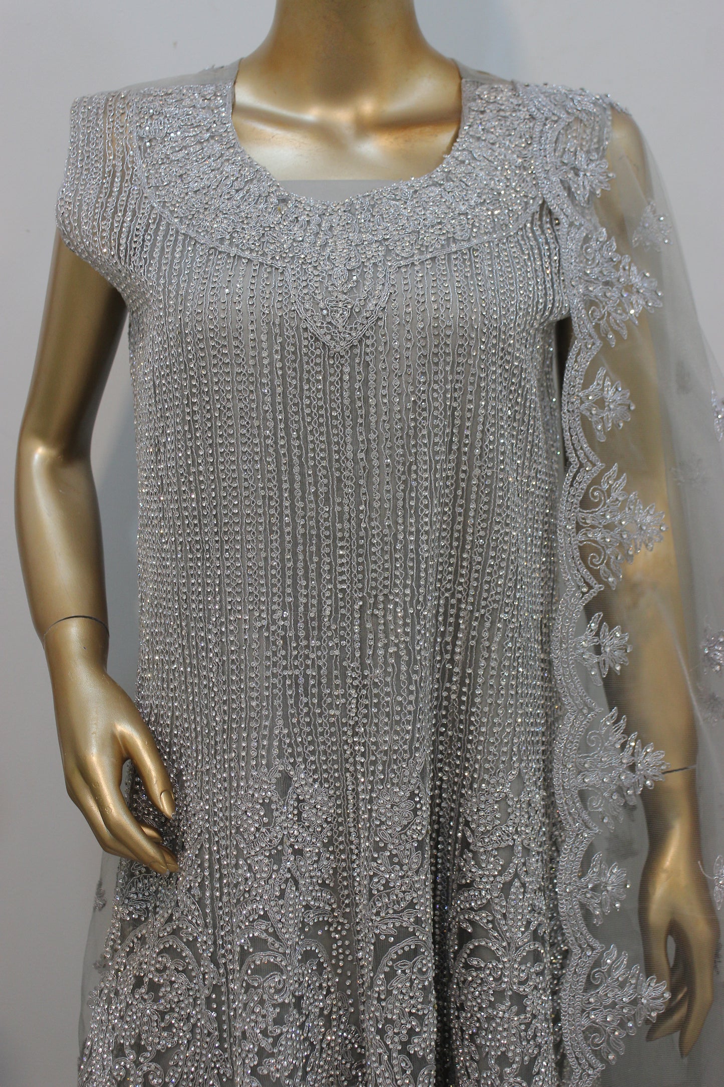Jhalar Short Frock – 3PC Semi-Stitched Elegance