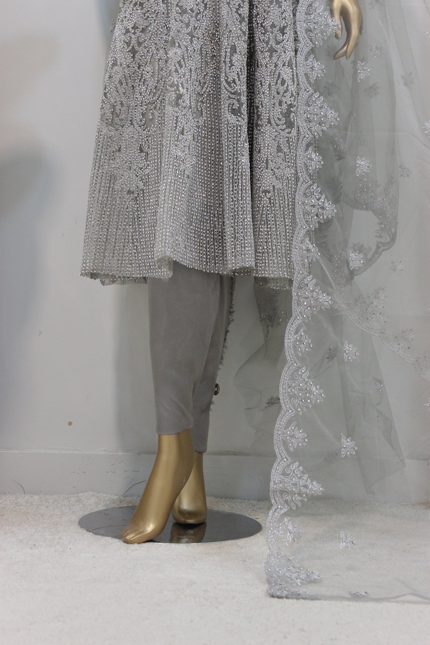 Jhalar Short Frock – 3PC Semi-Stitched Elegance