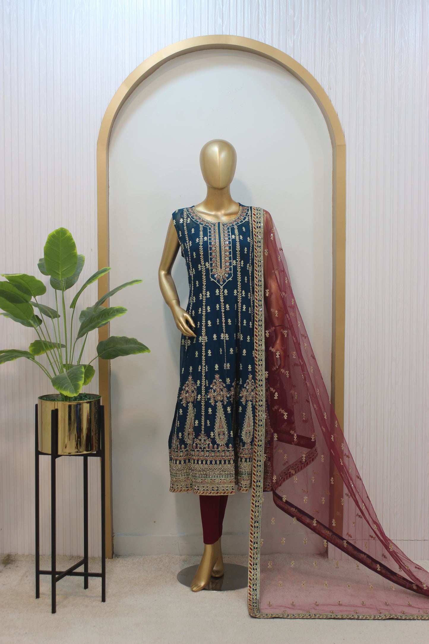 π Maria B Short Frock β 4PC Semi-Stitched π