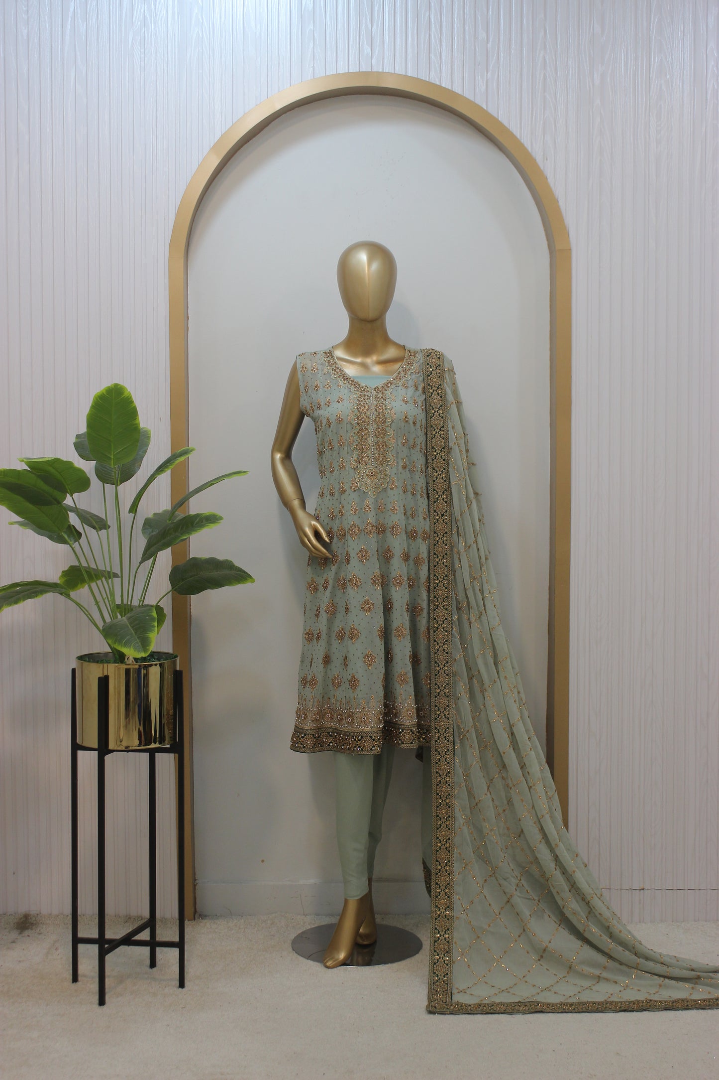 Square Short Frock – Semi-Stitched Elegance in Chiffon
