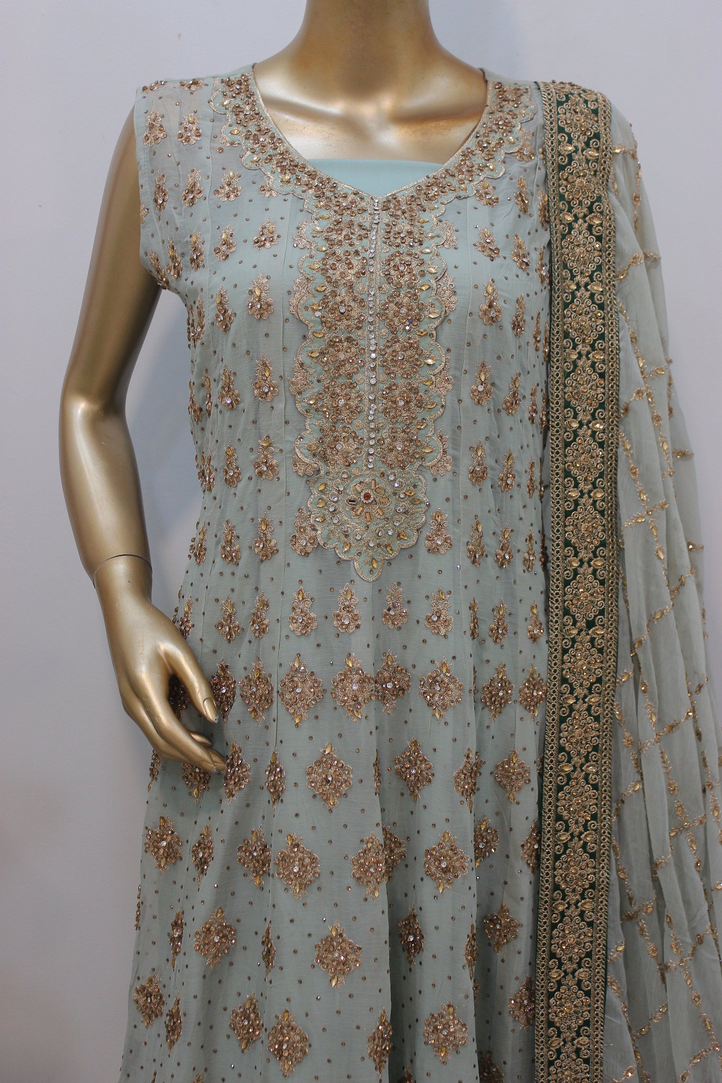 Square Short Frock – Semi-Stitched Elegance in Chiffon