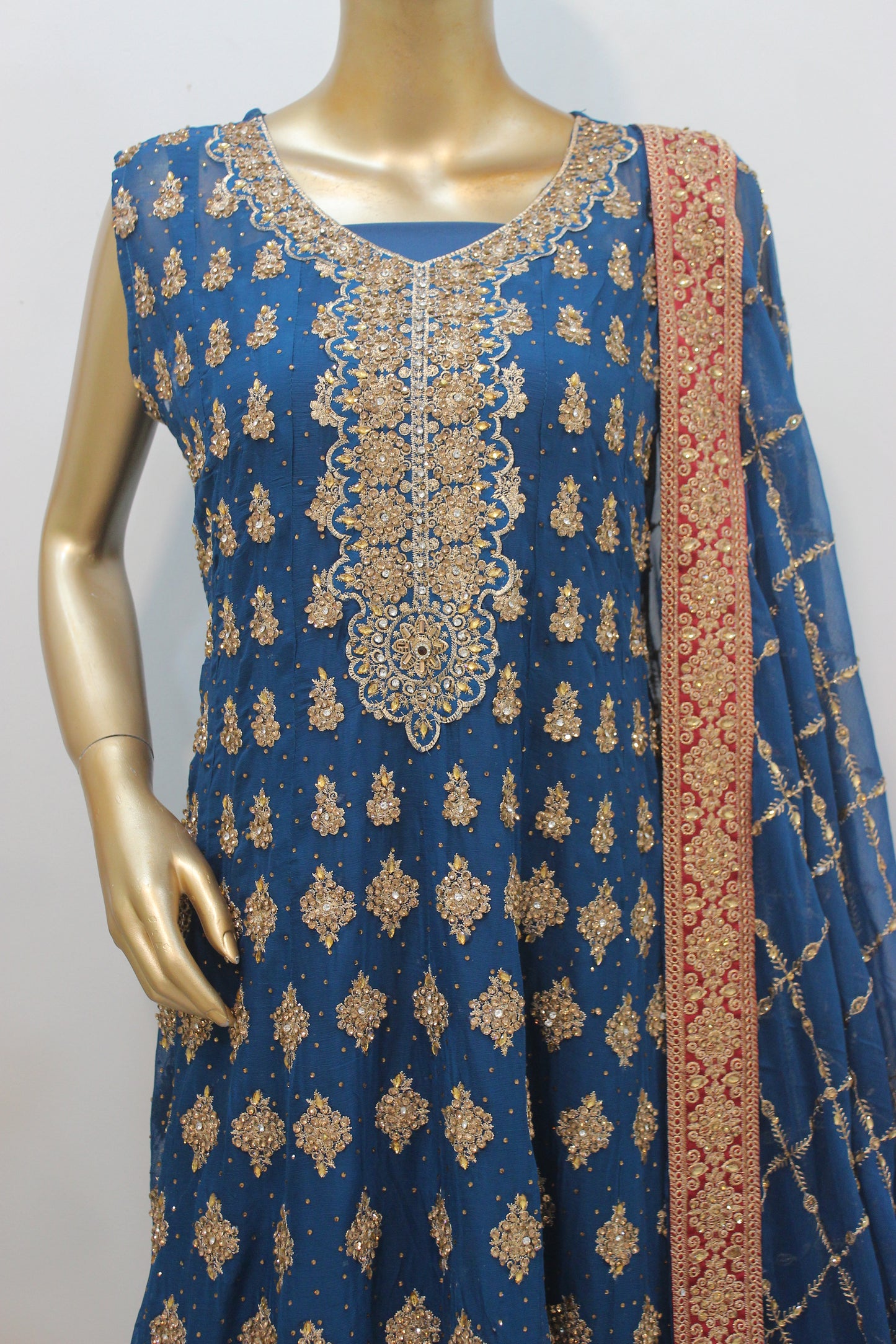 Square Short Frock – Semi-Stitched Elegance in Chiffon
