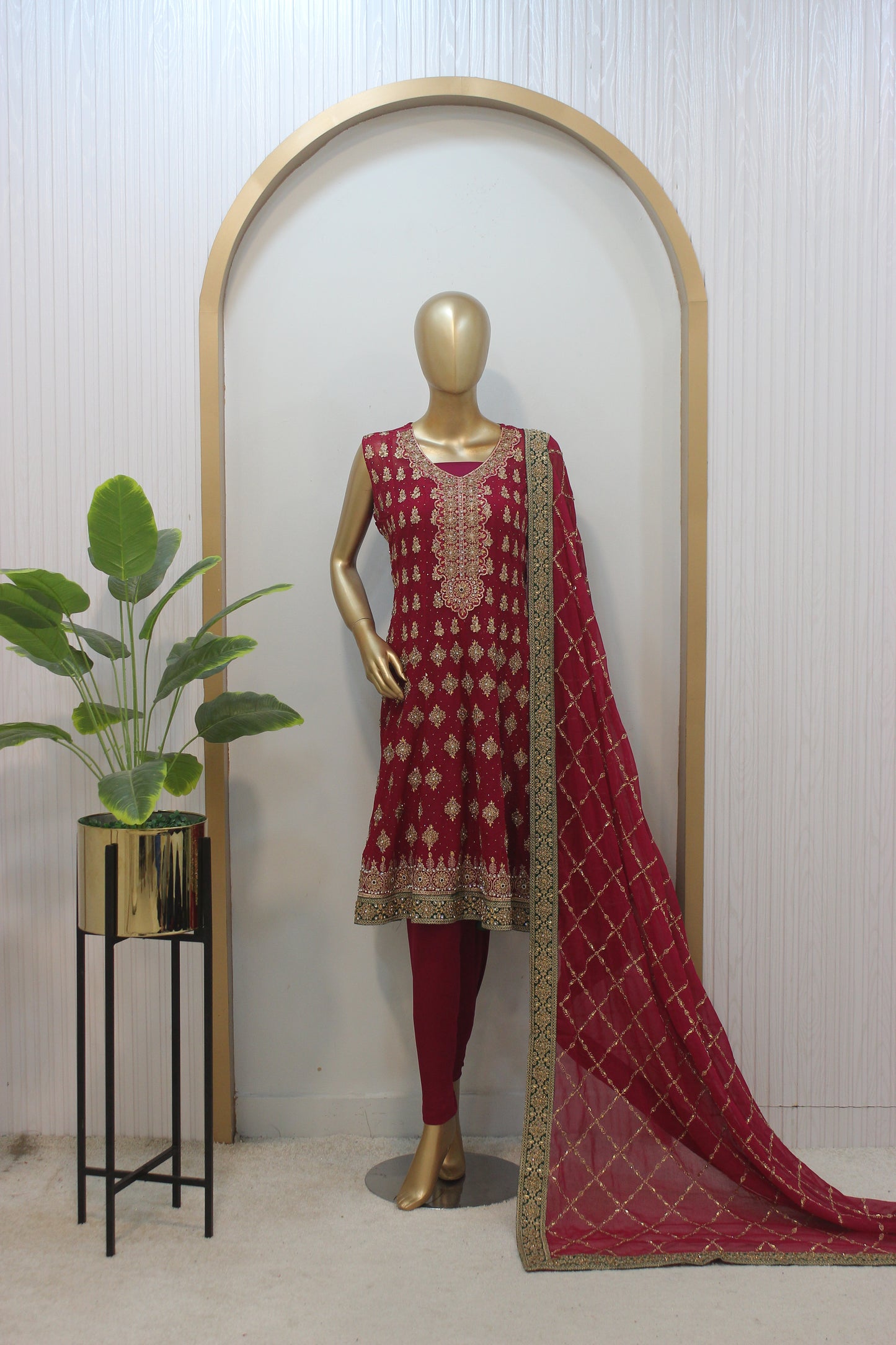 Square Short Frock – Semi-Stitched Elegance in Chiffon