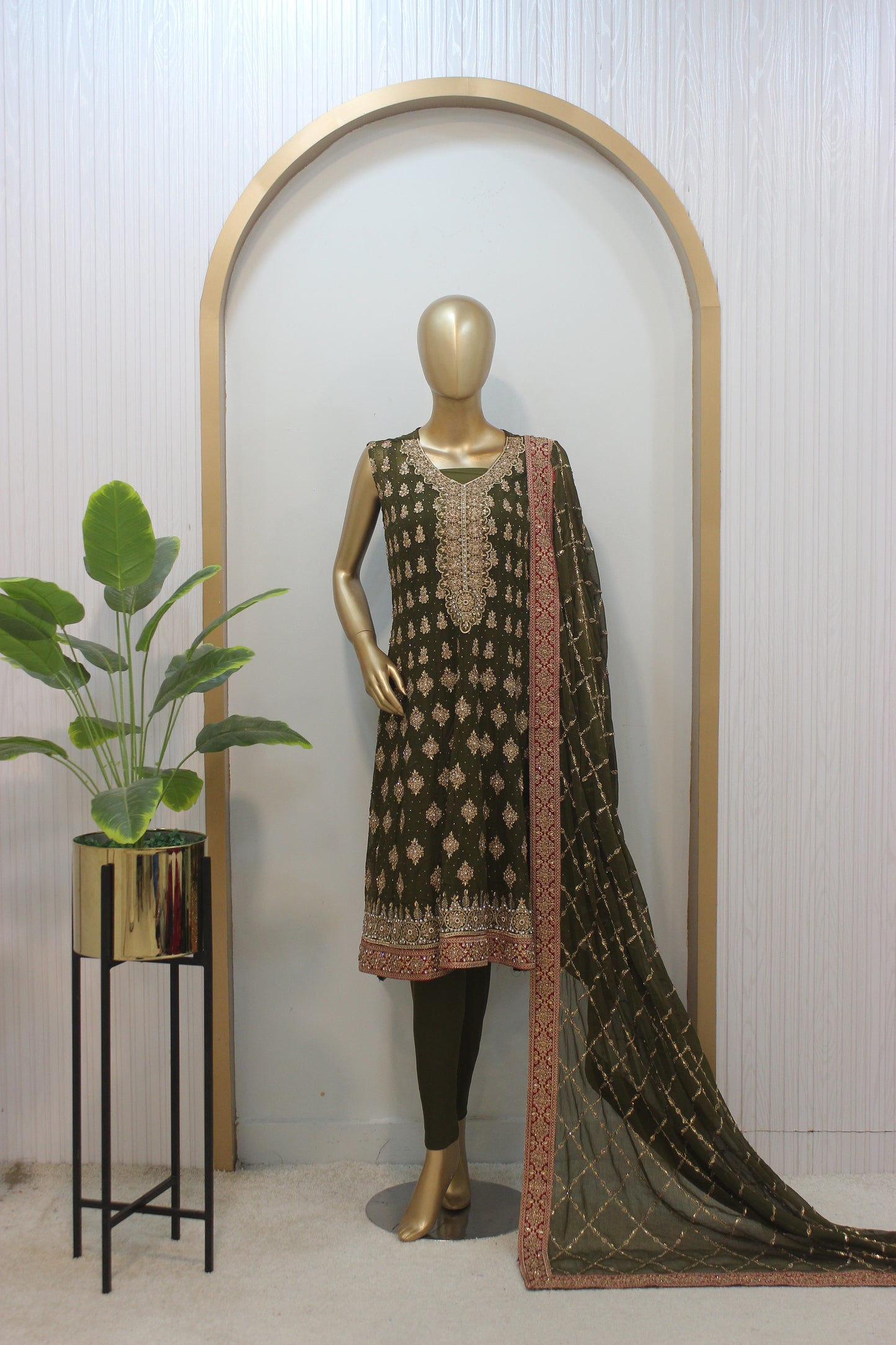 Square Short Frock – Semi-Stitched Elegance in Chiffon