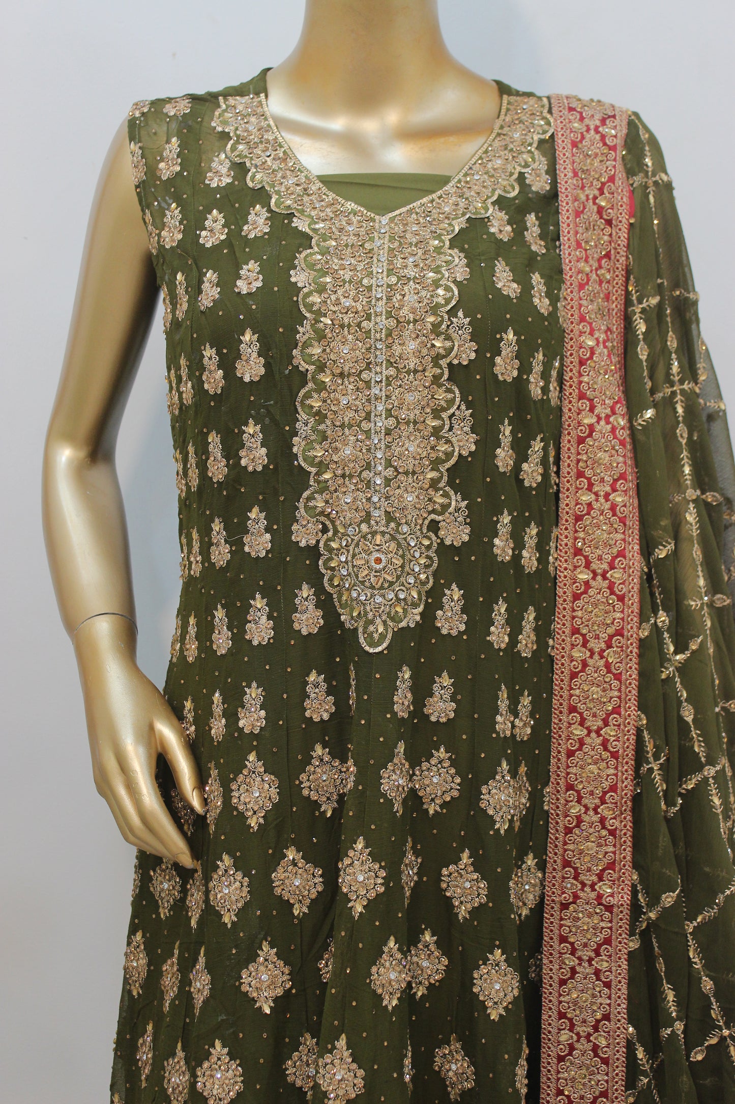 Square Short Frock – Semi-Stitched Elegance in Chiffon