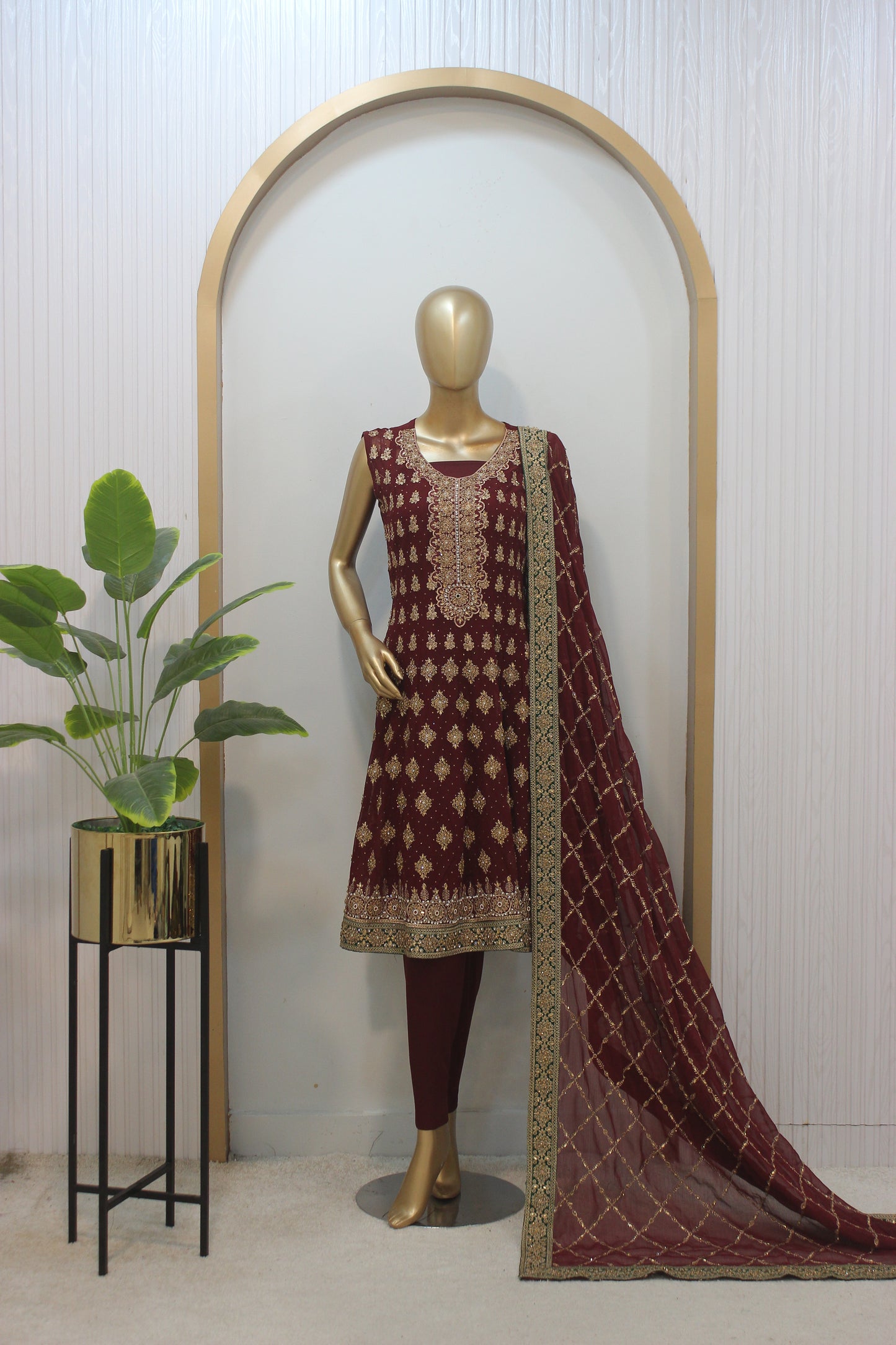 Square Short Frock – Semi-Stitched Elegance in Chiffon
