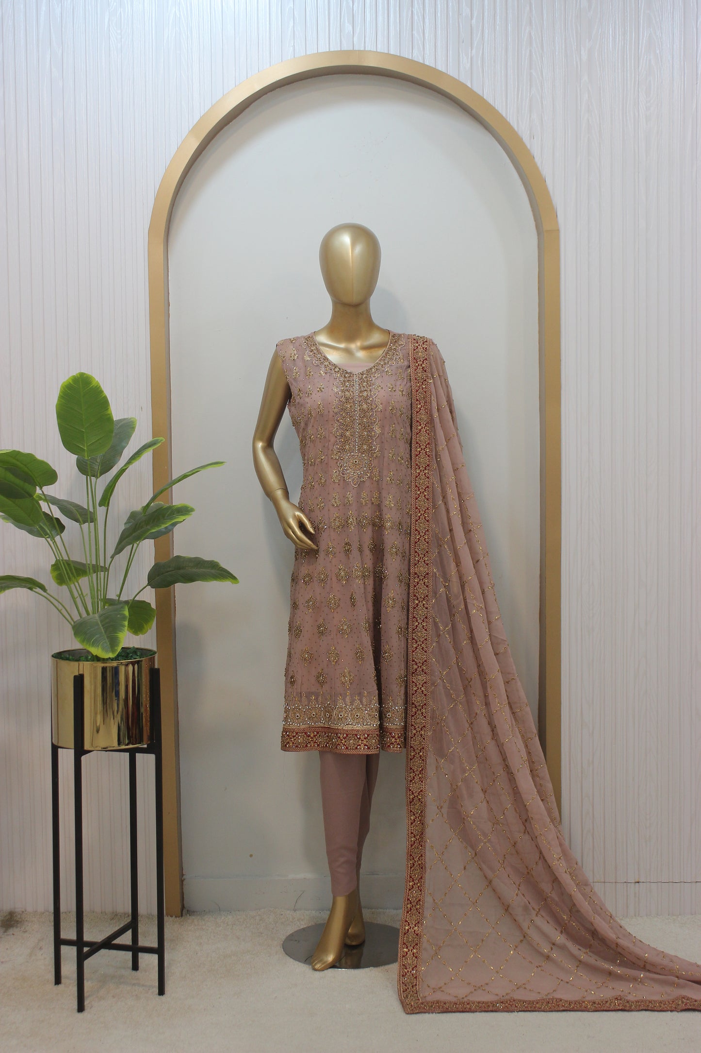 Square Short Frock – Semi-Stitched Elegance in Chiffon