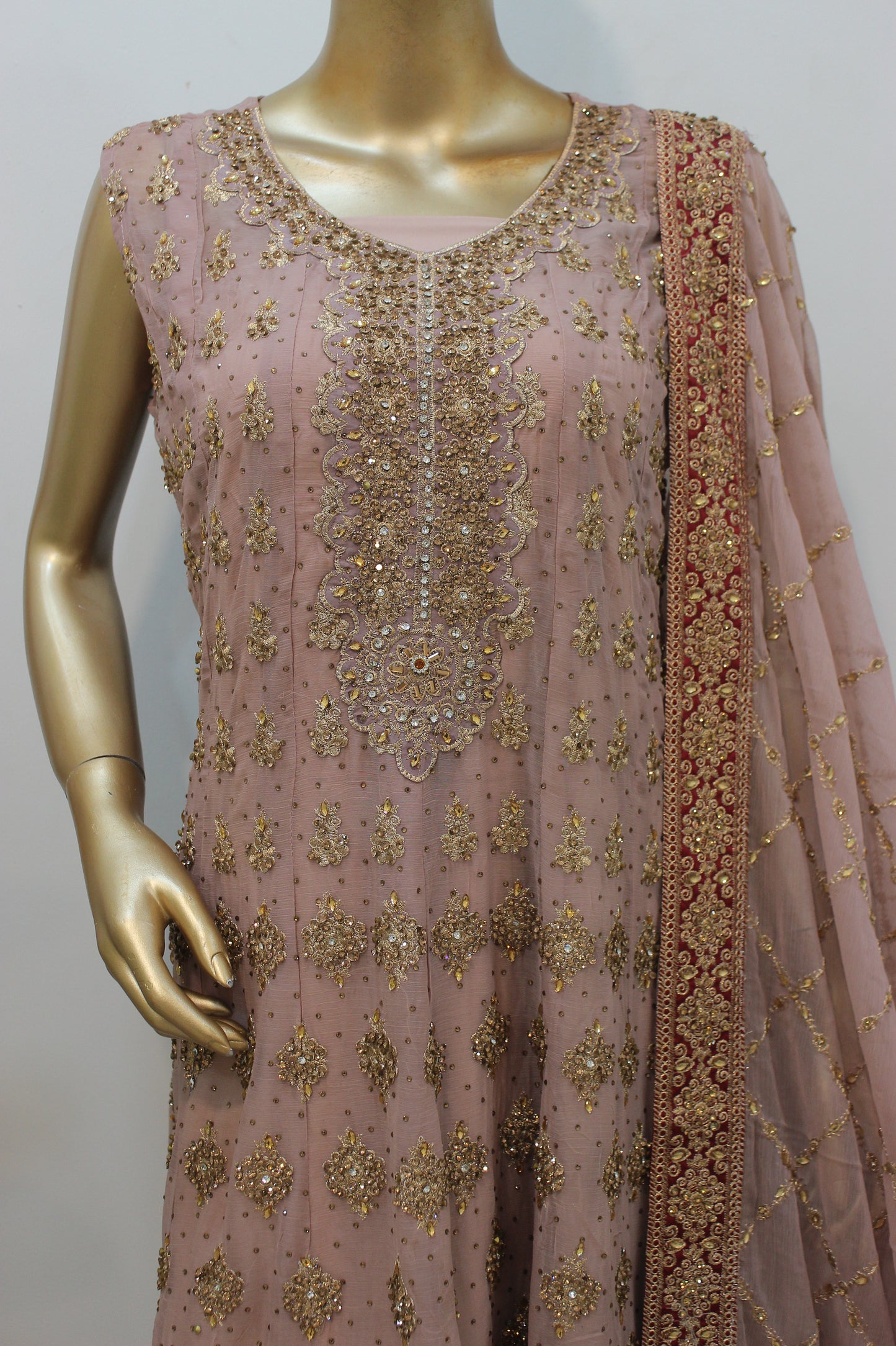 Square Short Frock – Semi-Stitched Elegance in Chiffon