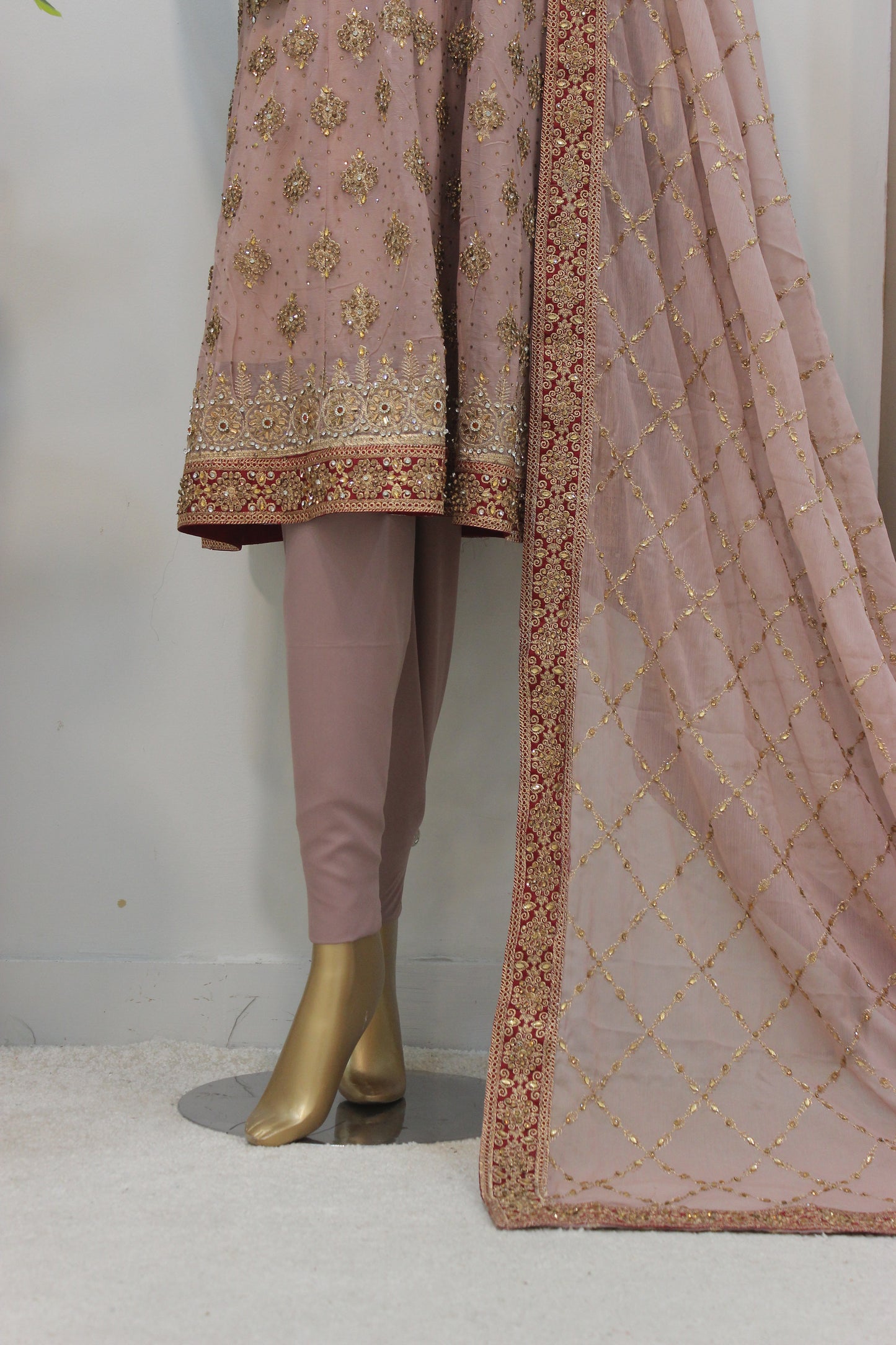 Square Short Frock – Semi-Stitched Elegance in Chiffon