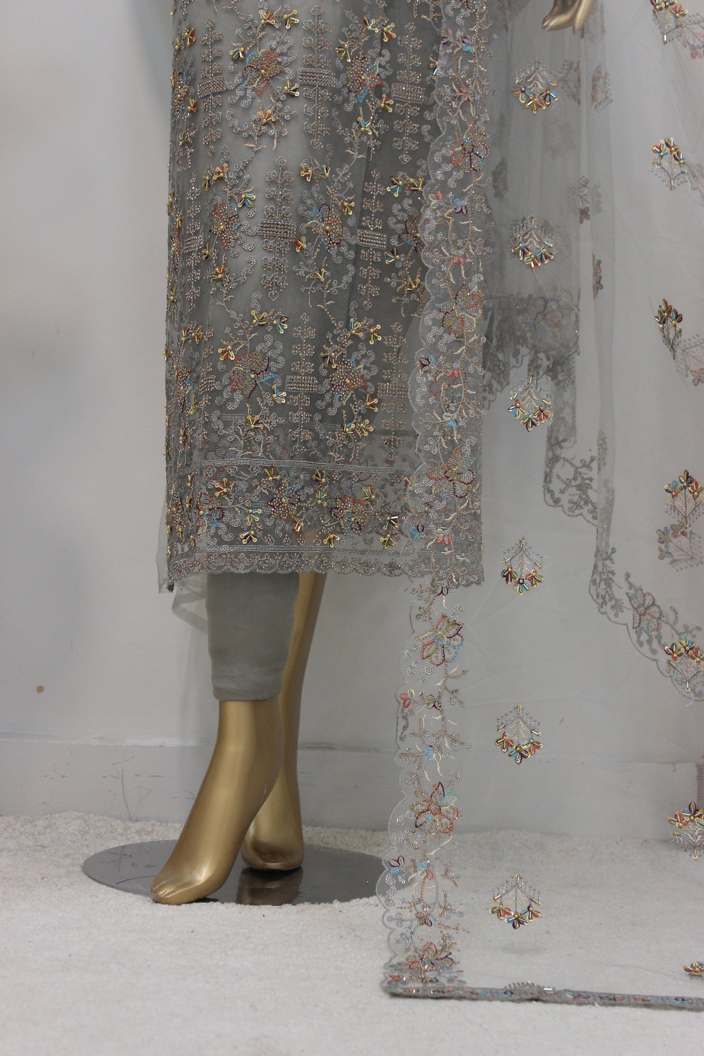 ๐ธ Phool Jhal Shalwar Kameez โ Unstitched Luxury Set