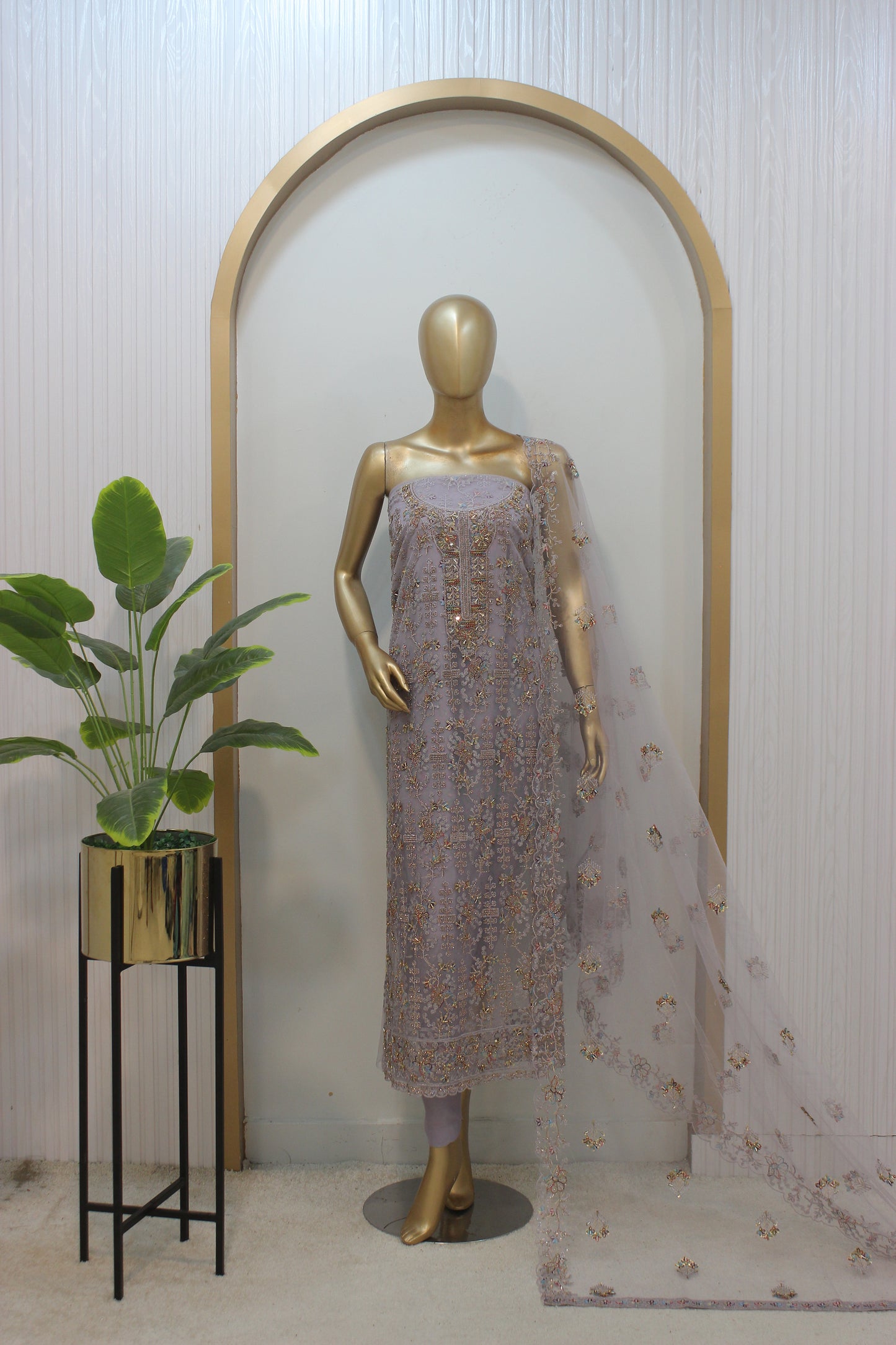 ๐ธ Phool Jhal Shalwar Kameez โ Unstitched Luxury Set