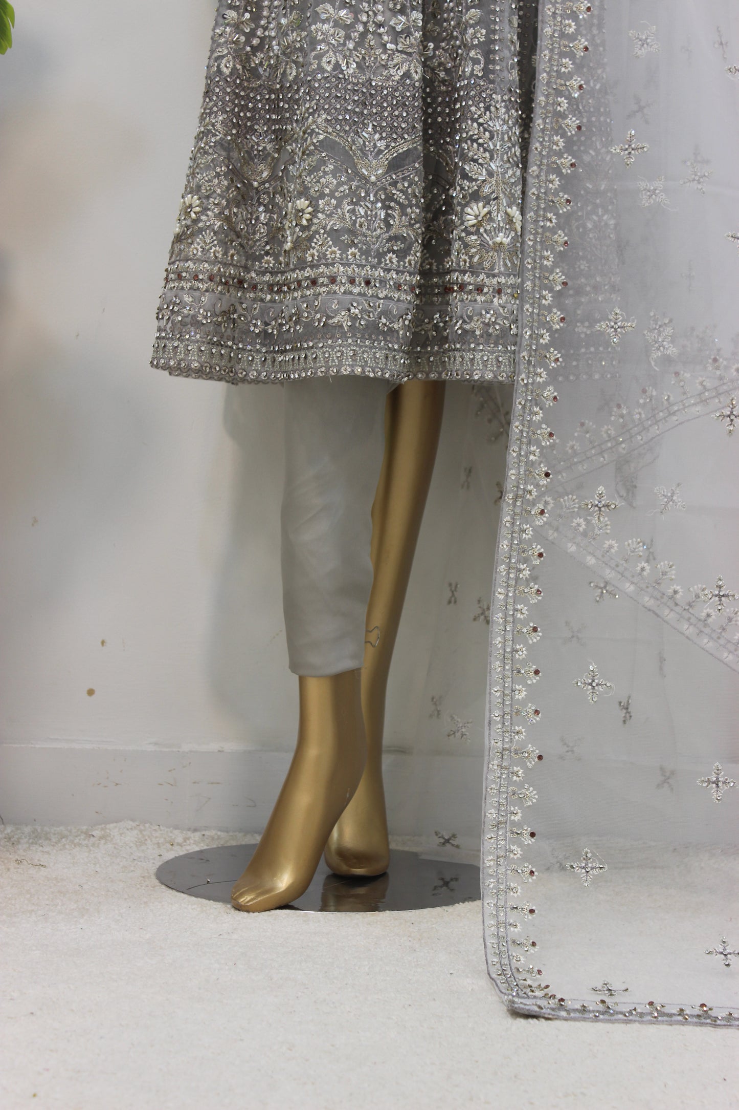 ๐ธ Flossy Short Frock โ 4 Piece Semi-Stitched