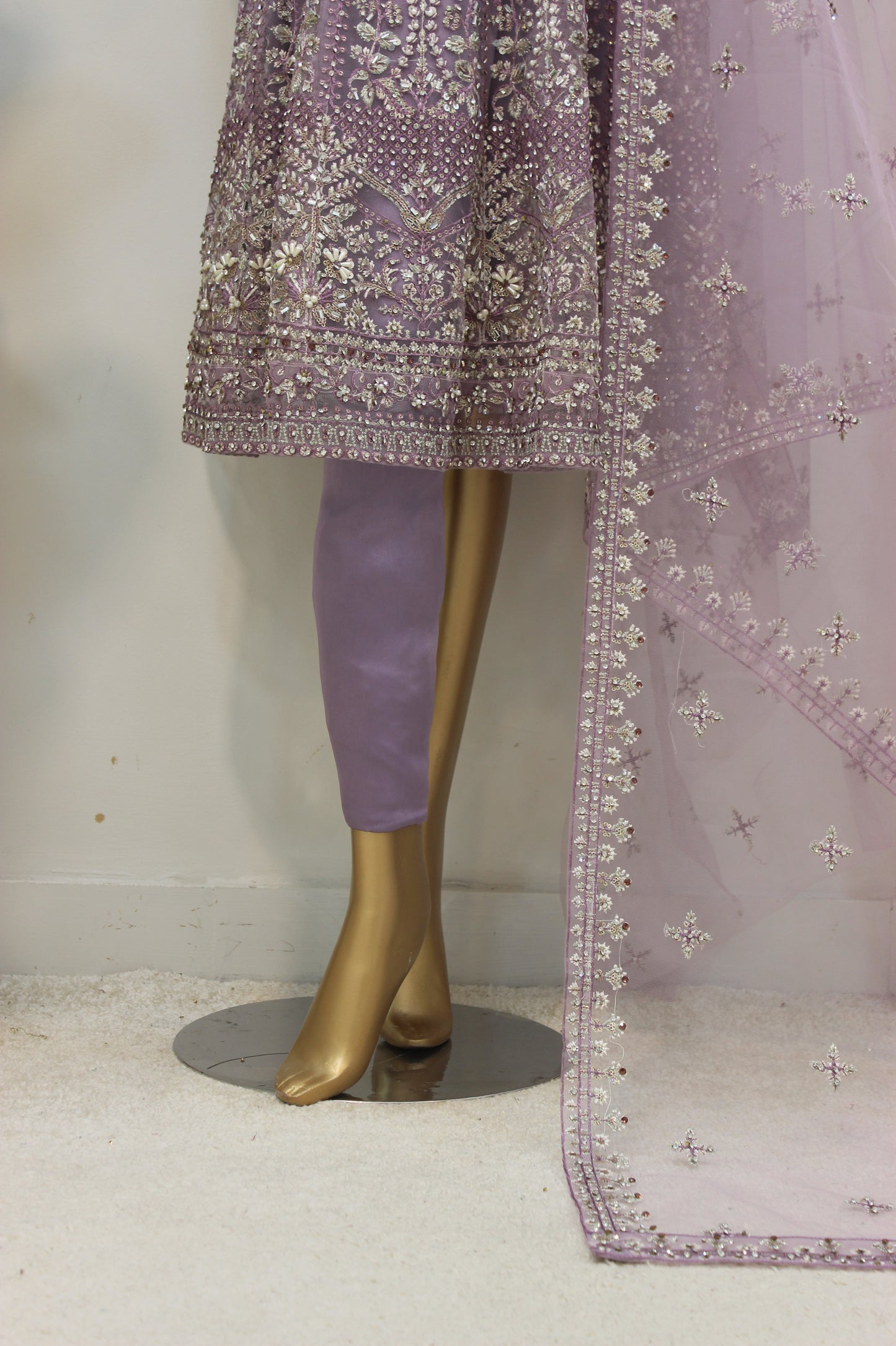 ๐ธ Flossy Short Frock โ 4 Piece Semi-Stitched