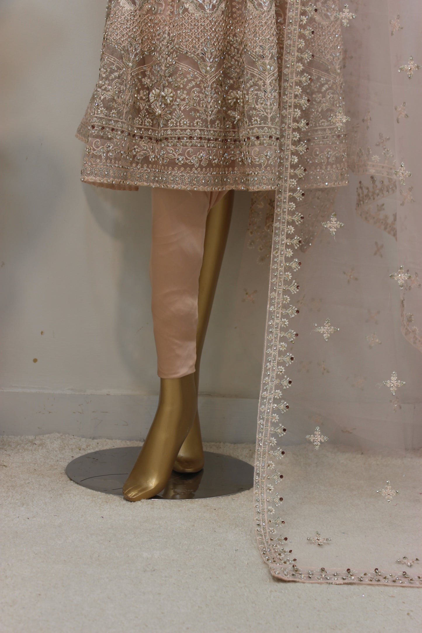 ๐ธ Flossy Short Frock โ 4 Piece Semi-Stitched