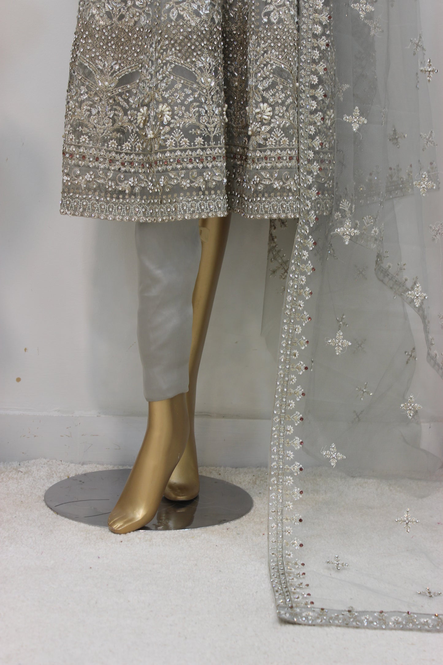 ๐ธ Flossy Short Frock โ 4 Piece Semi-Stitched