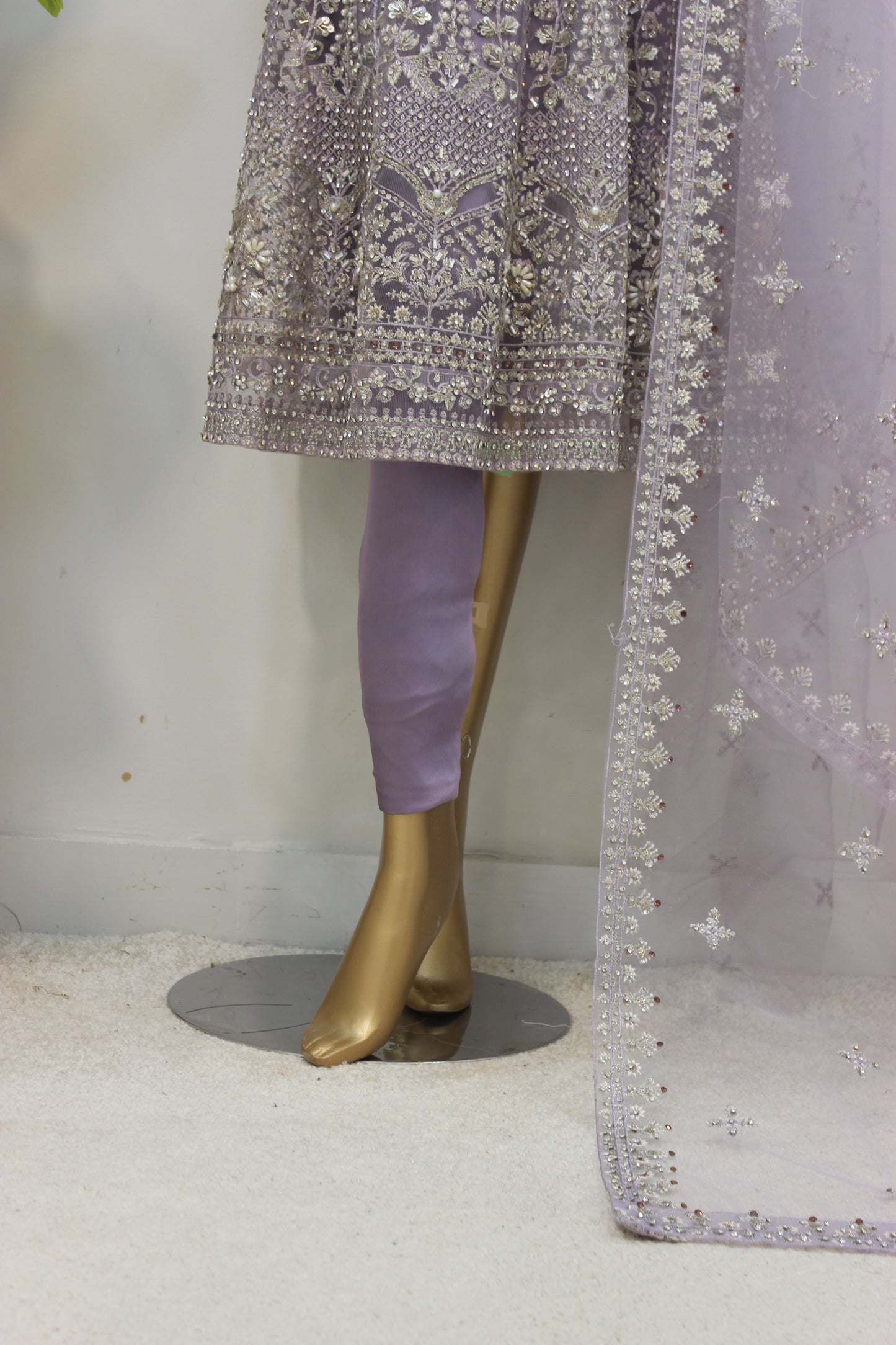 ๐ธ Flossy Short Frock โ 4 Piece Semi-Stitched