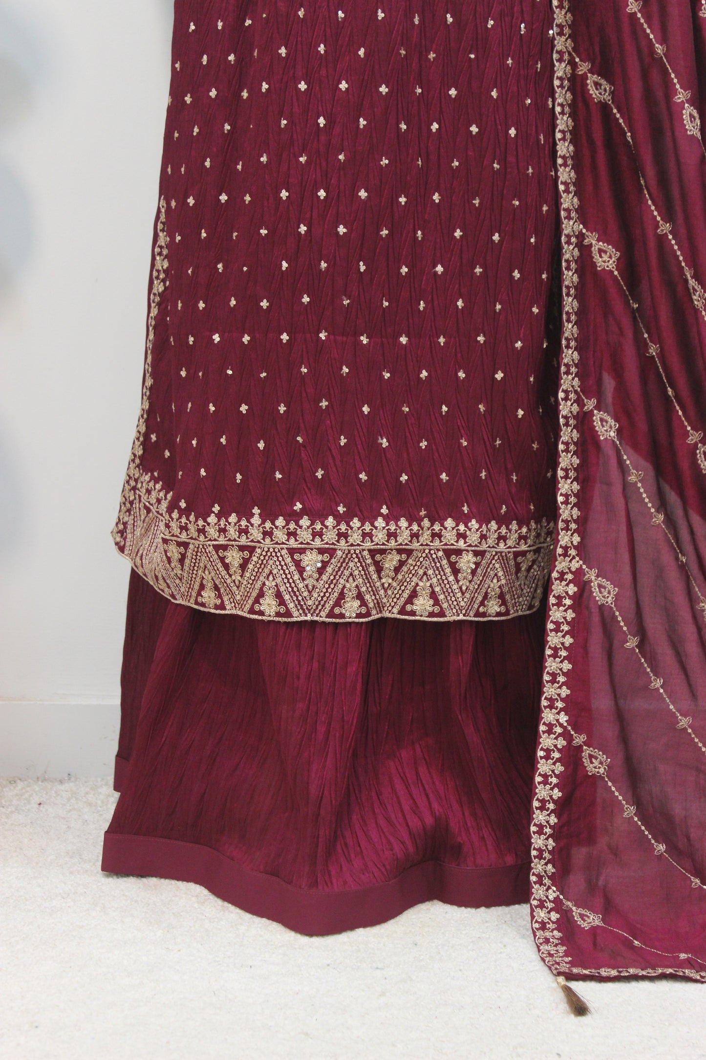 ✨ Chun Patti Lehenga – Signature Elegance in Raw Silk
