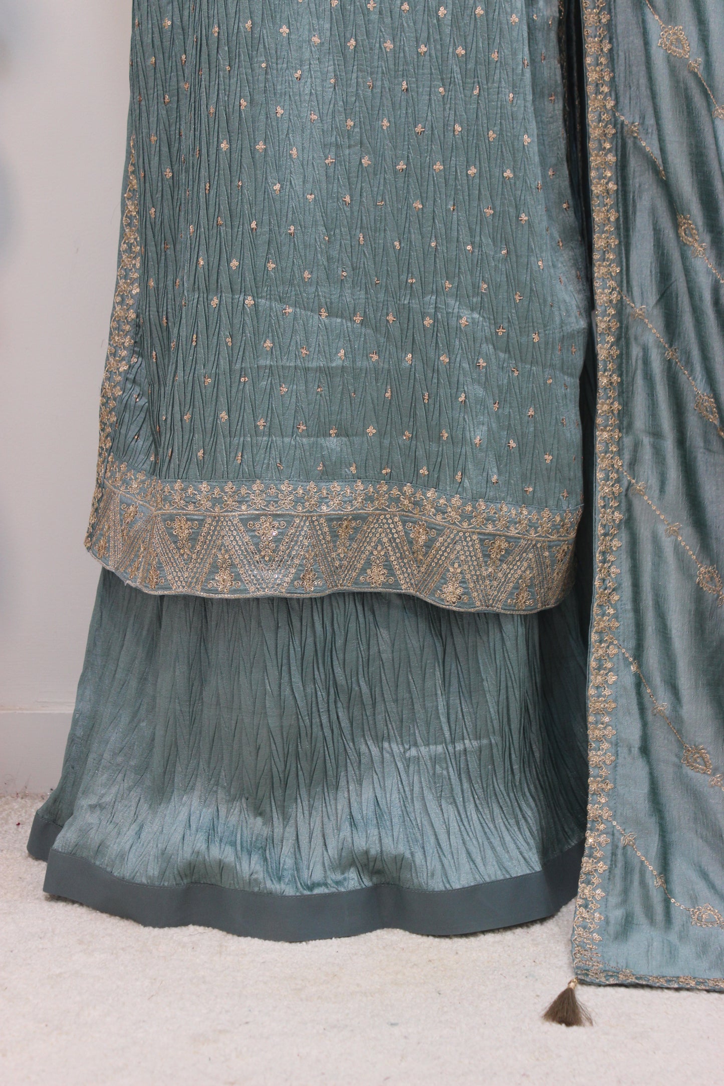 ✨ Chun Patti Lehenga – Signature Elegance in Raw Silk