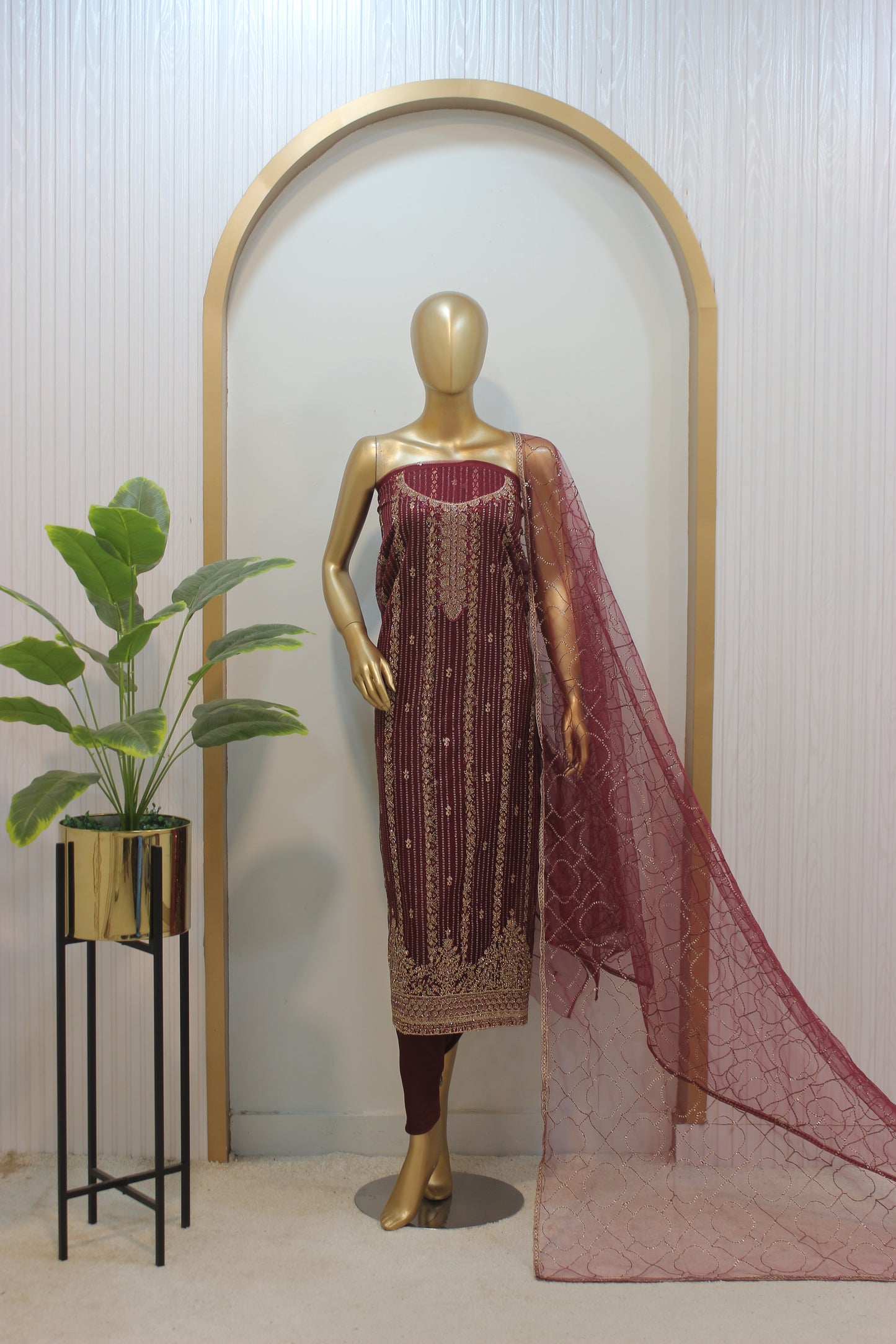 ✨ Chamkeli Shalwar Kameez – Semi-Stitched Luxury Set ✨