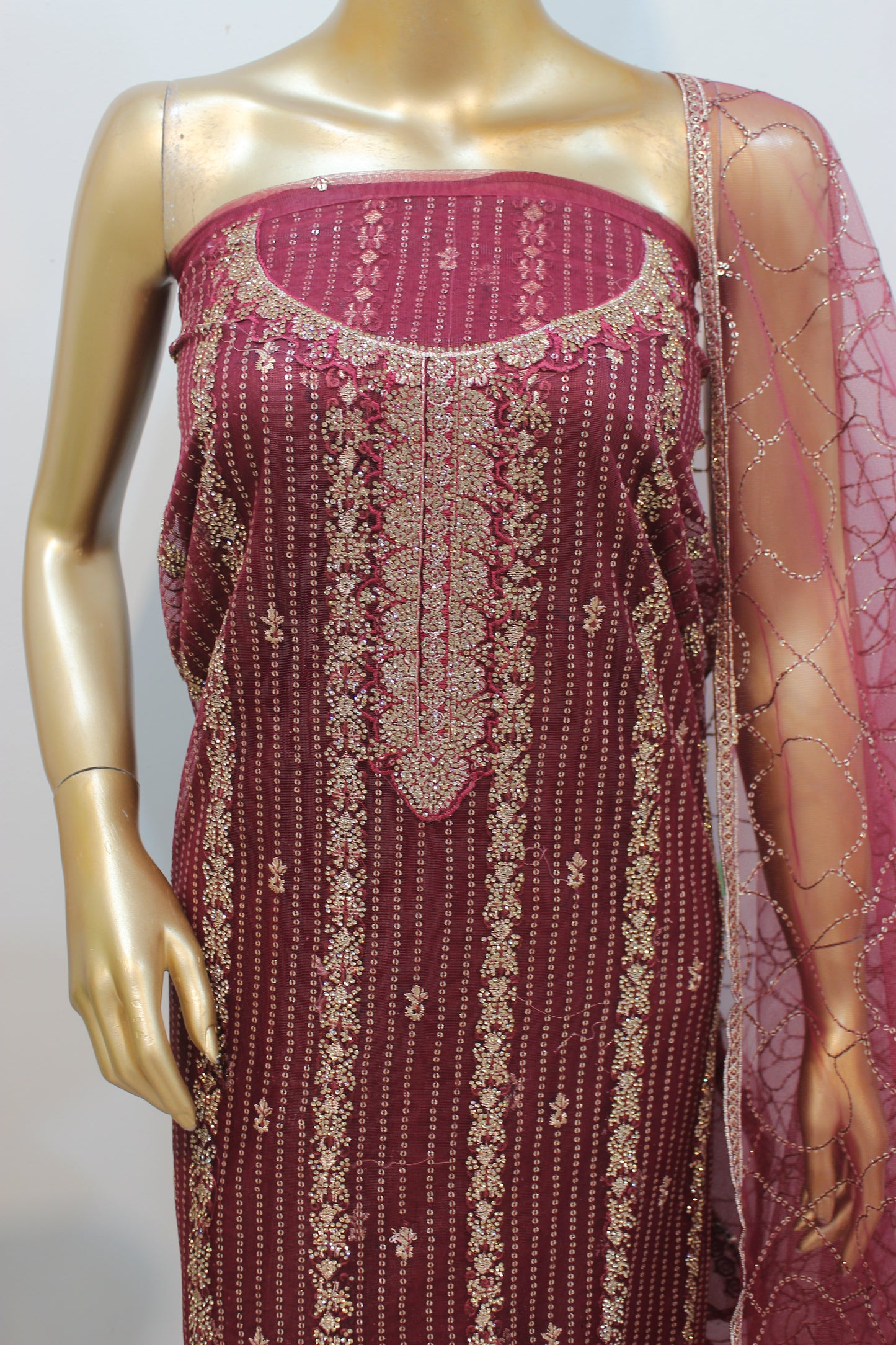 ✨ Chamkeli Shalwar Kameez – Semi-Stitched Luxury Set ✨
