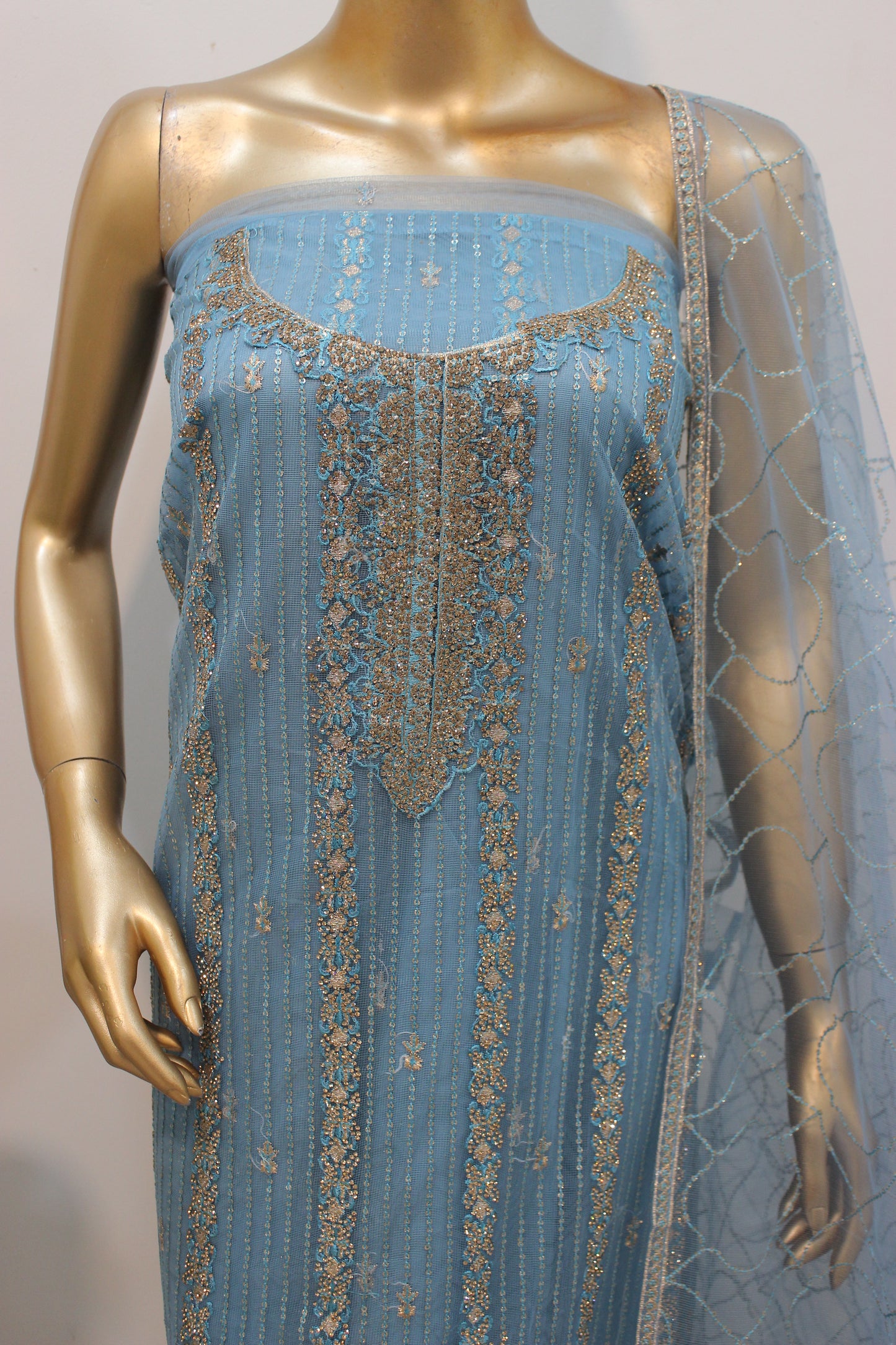 ✨ Chamkeli Shalwar Kameez – Semi-Stitched Luxury Set ✨