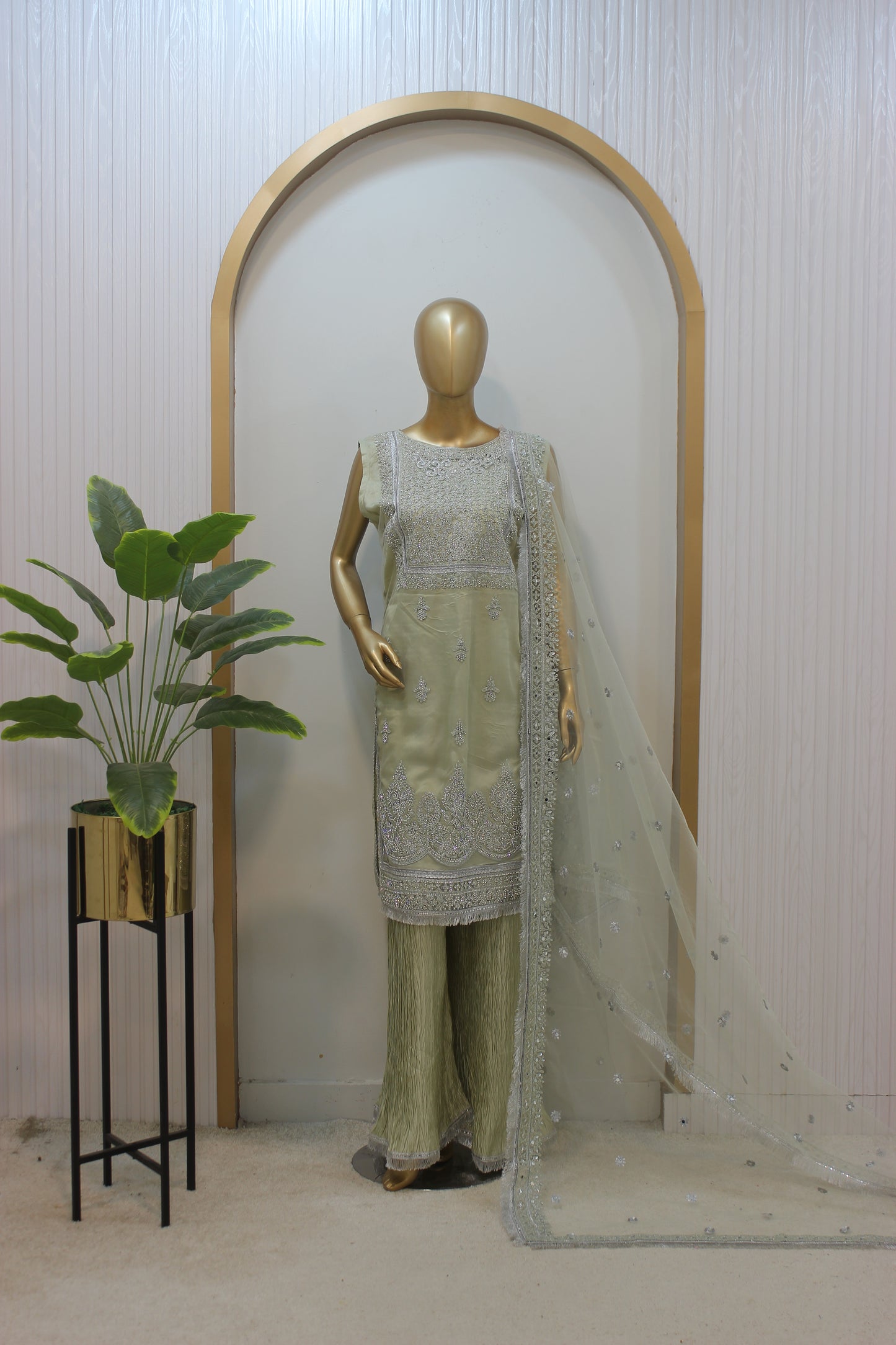 ✨ Hijar Plazo – 3PC Stitched