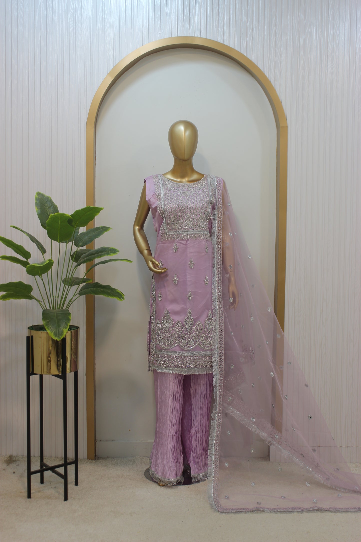 ✨ Hijar Plazo – 3PC Stitched