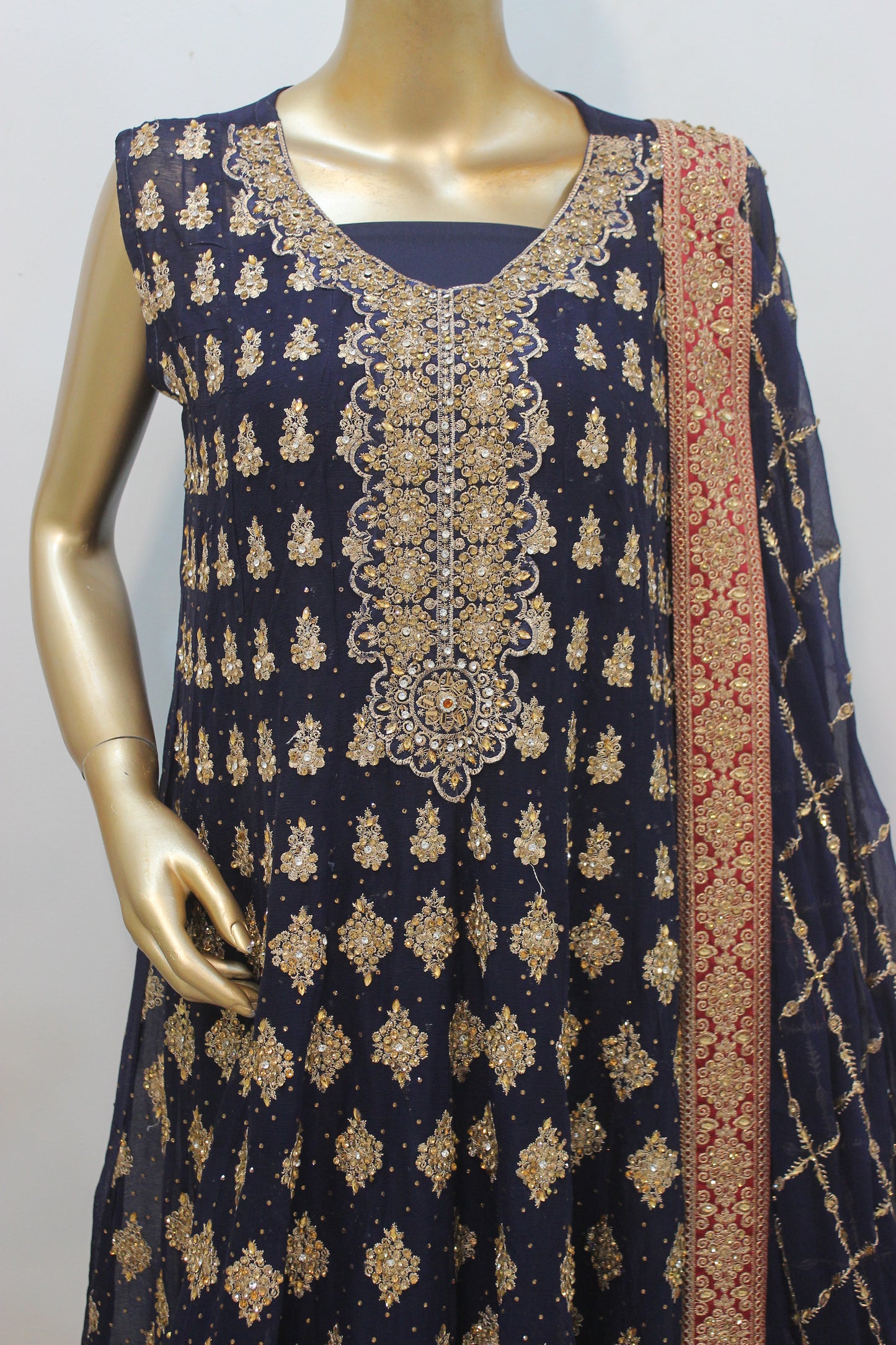 Square Short Frock – Semi-Stitched Elegance in Chiffon