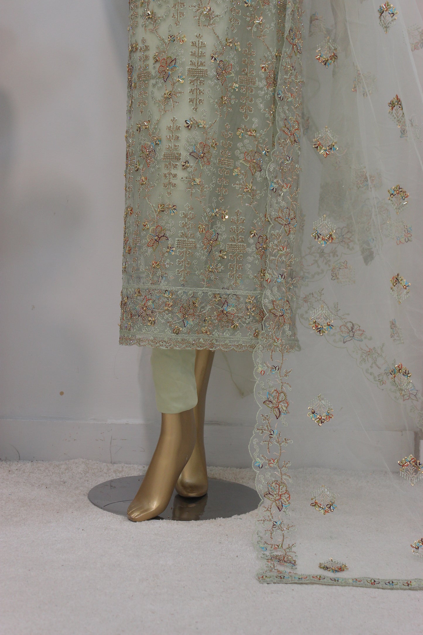 🌸 Phool Jhal Shalwar Kameez – Unstitched Luxury Set