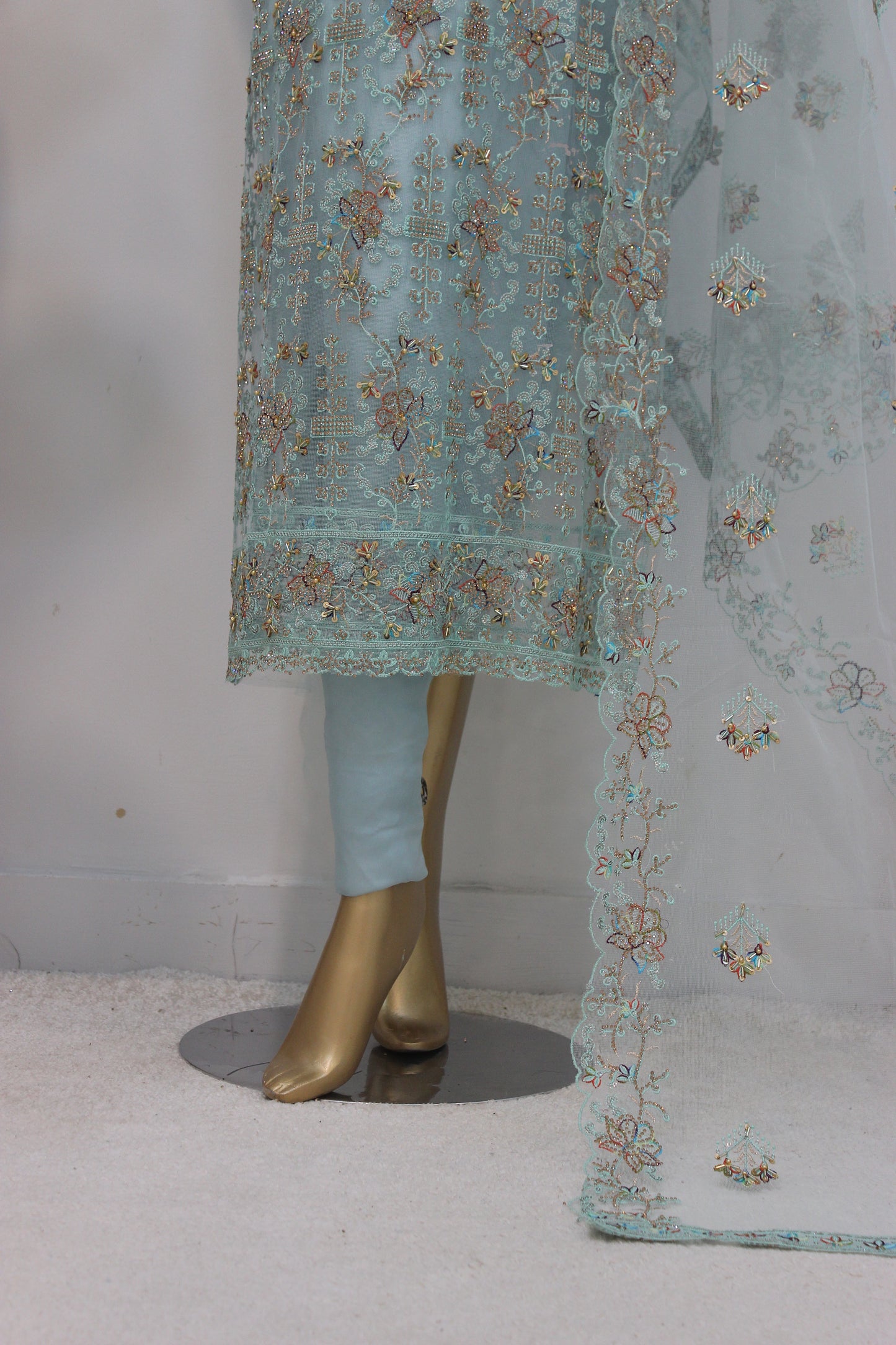 🌸 Phool Jhal Shalwar Kameez – Unstitched Luxury Set