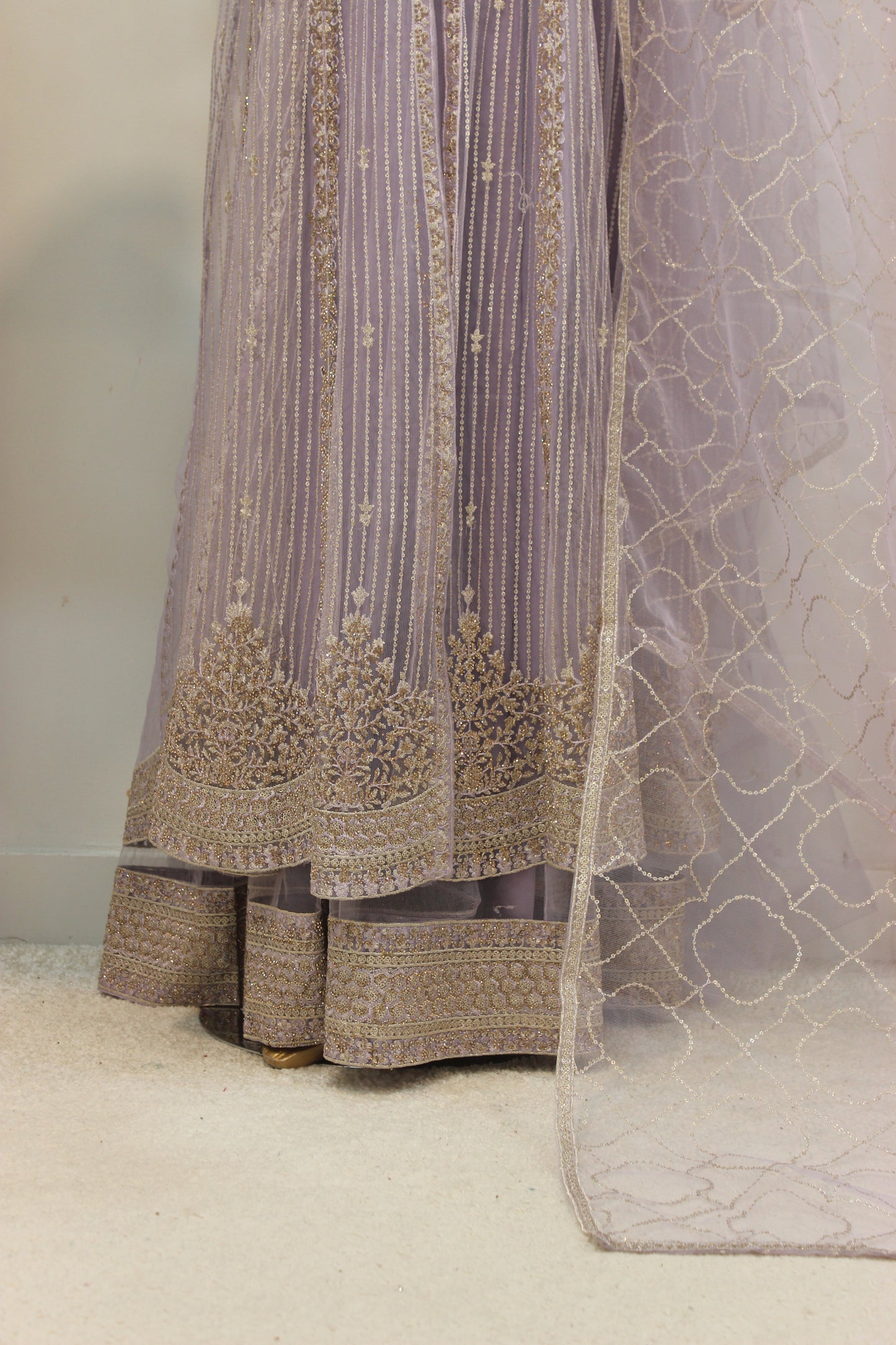 ✨ Chamkeli Coat – Semi-Stitched Luxury Set ✨