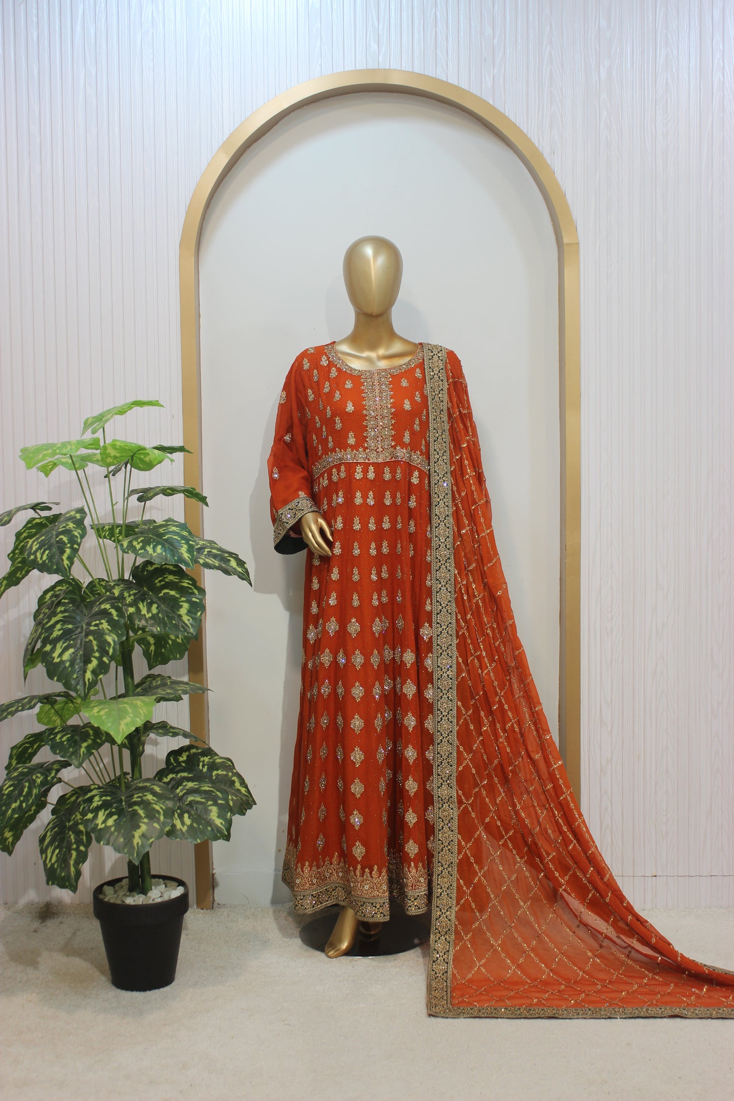 💎 Square Long Maxi – 4 Piece Luxury Ensemble (Stitched)