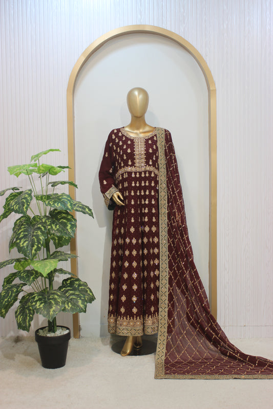 💎 Square Long Maxi – 4 Piece Luxury Ensemble (Stitched)