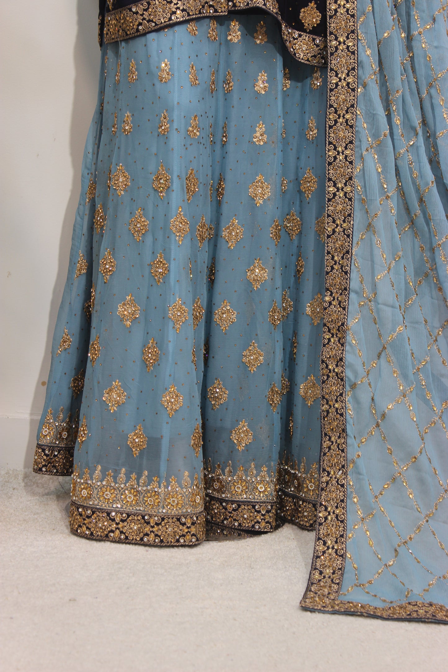 🌸 Square Lehenga – Luxury Semi-Stitched