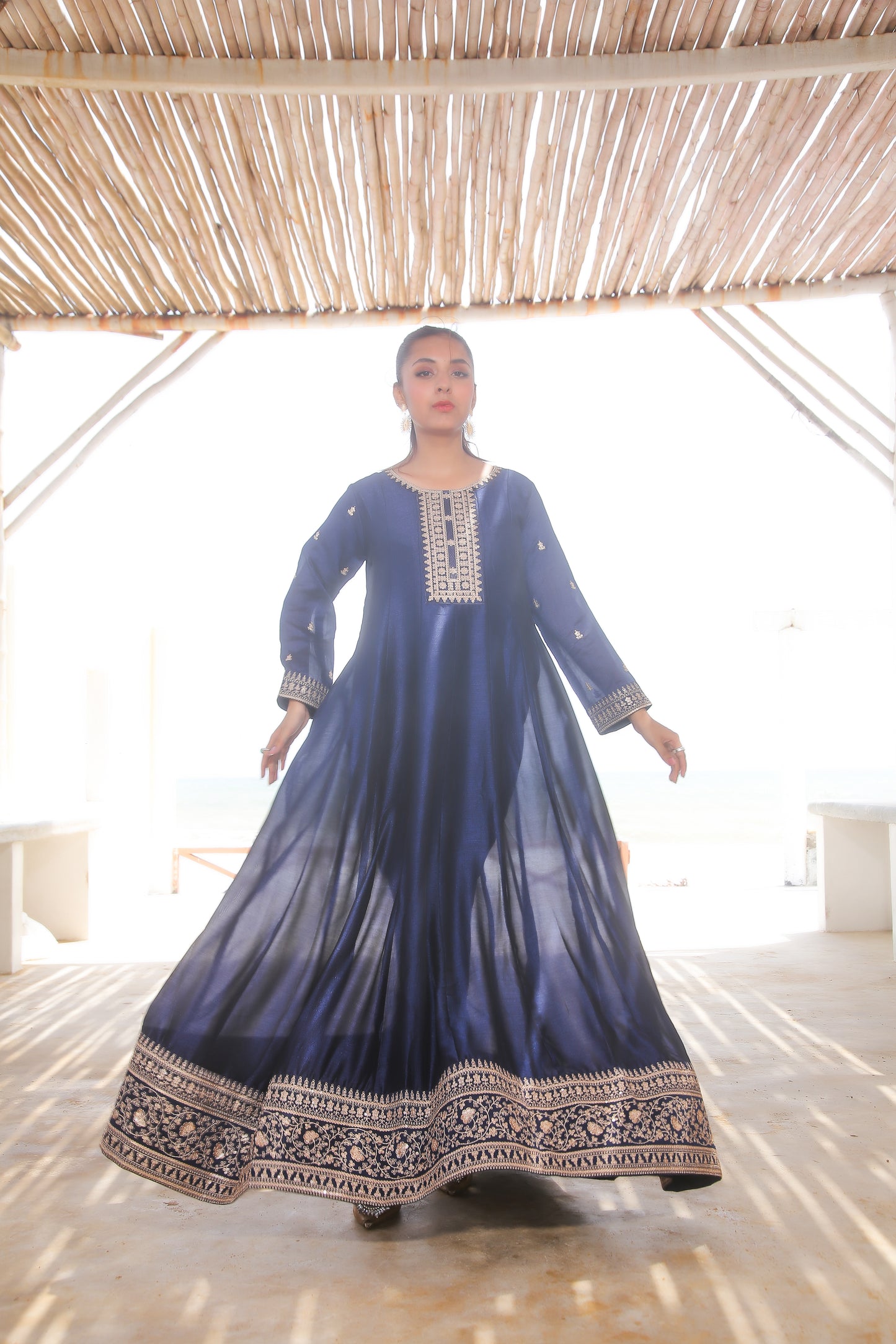 ✨ ID Maxi – 3PC Luxury Stitched Outfit on Imported Rawsilk ✨