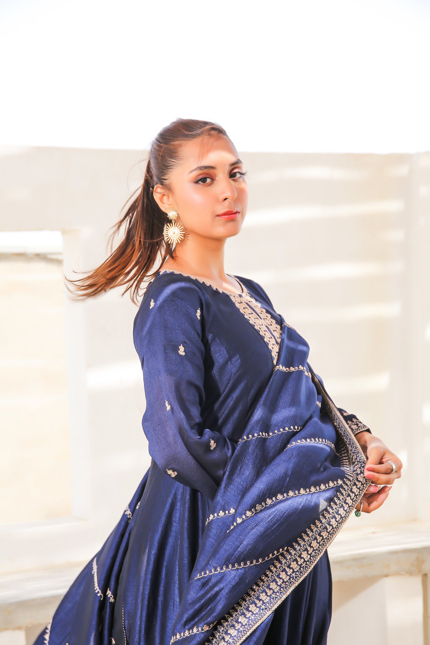 ✨ ID Maxi – 3PC Luxury Stitched Outfit on Imported Rawsilk ✨