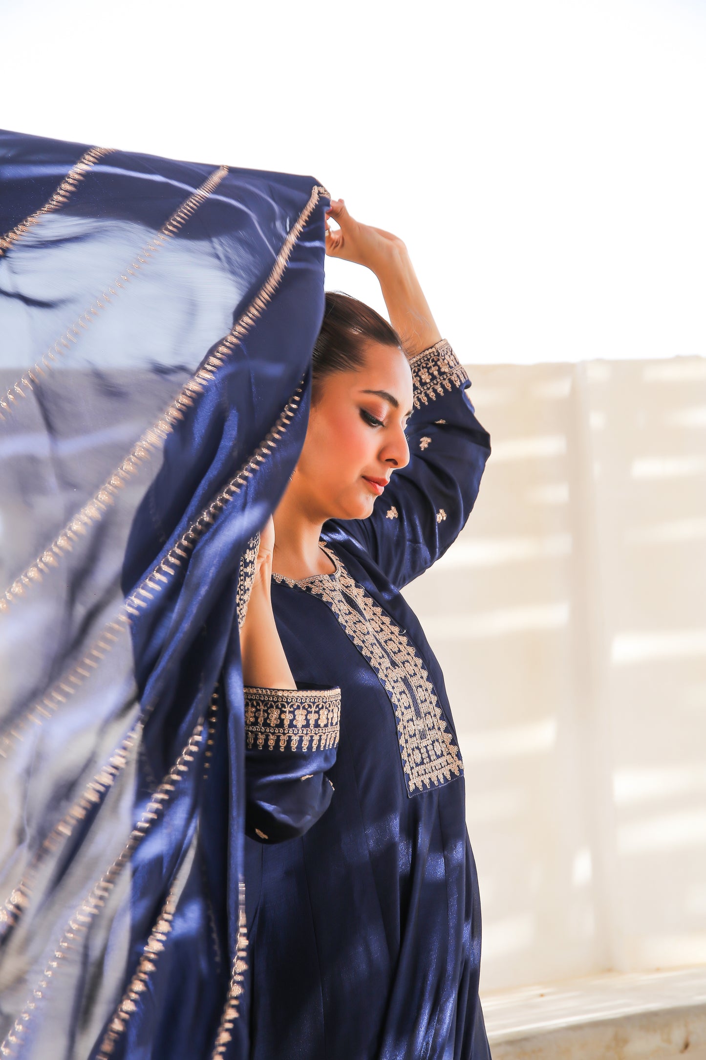 ✨ ID Maxi – 3PC Luxury Stitched Outfit on Imported Rawsilk ✨
