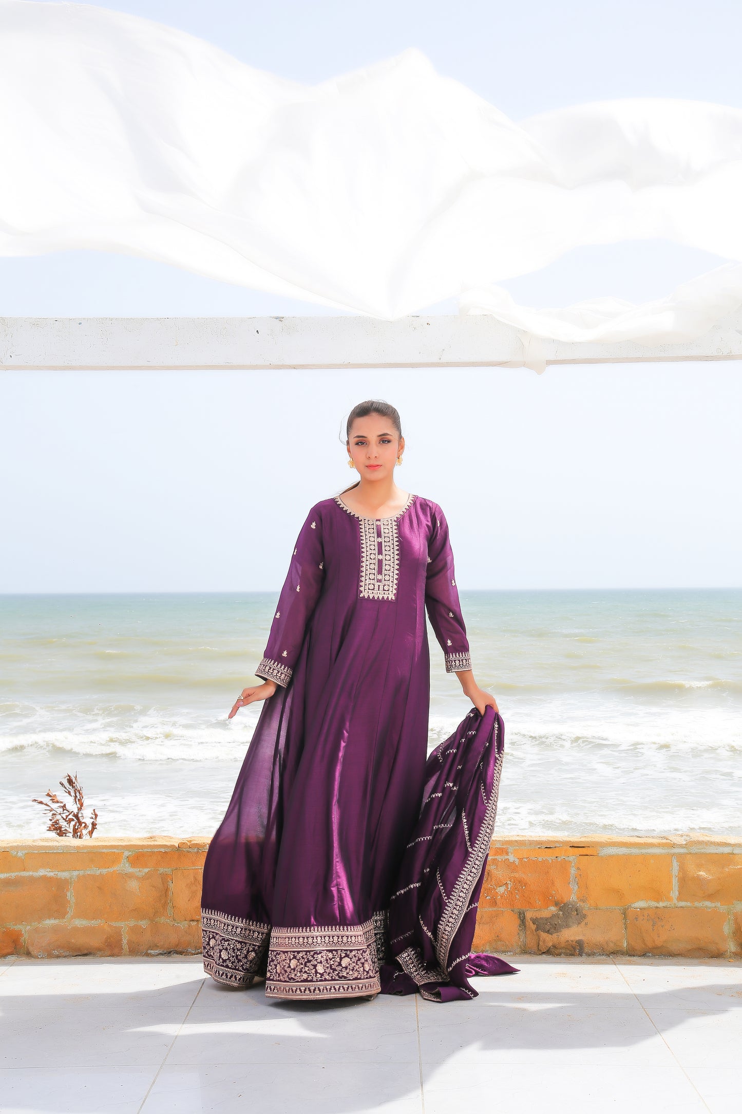 ✨ ID Maxi – 3PC Luxury Stitched Outfit on Imported Rawsilk ✨