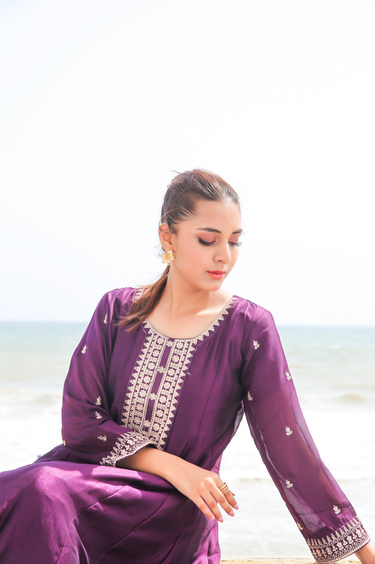 ✨ ID Maxi – 3PC Luxury Stitched Outfit on Imported Rawsilk ✨