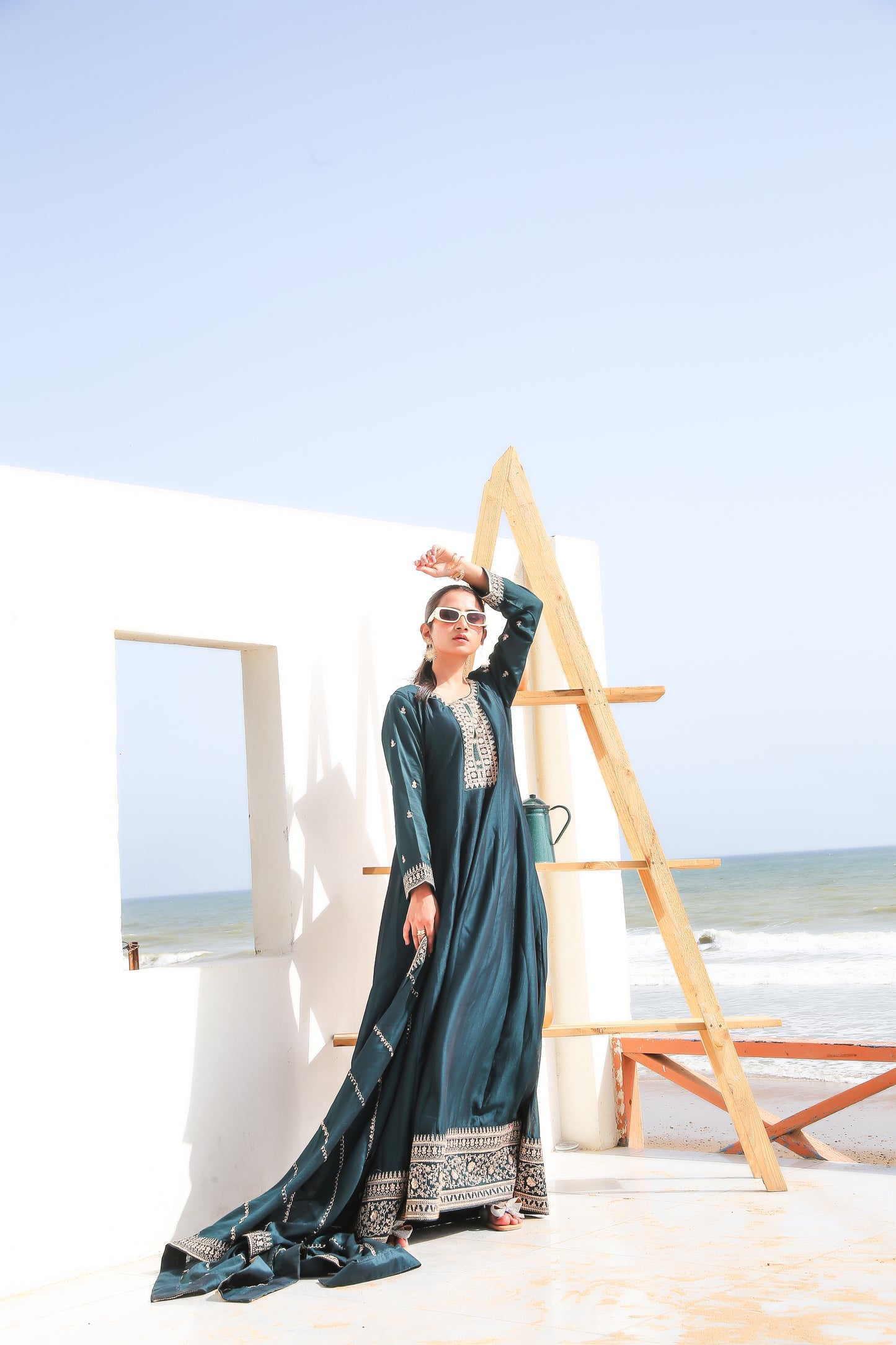 ✨ ID Maxi – 3PC Luxury Stitched Outfit on Imported Rawsilk ✨