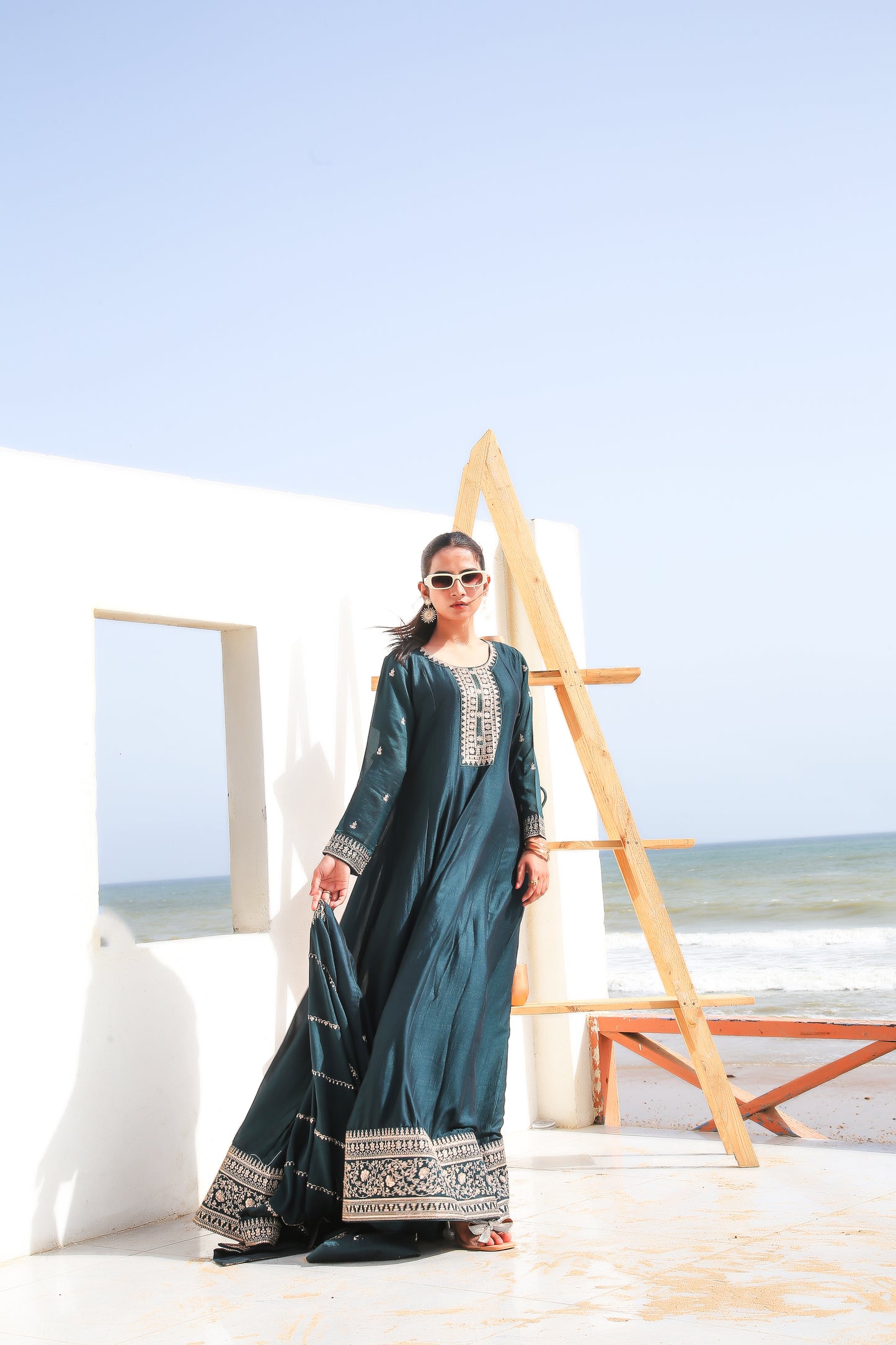 ✨ ID Maxi – 3PC Luxury Stitched Outfit on Imported Rawsilk ✨